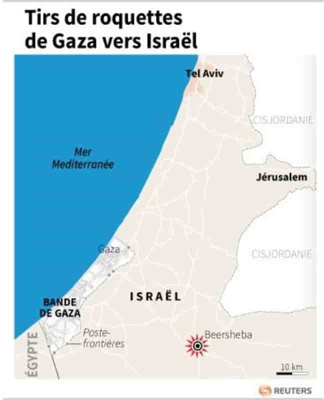 Trois roquettes tirées depuis la bande de Gaza