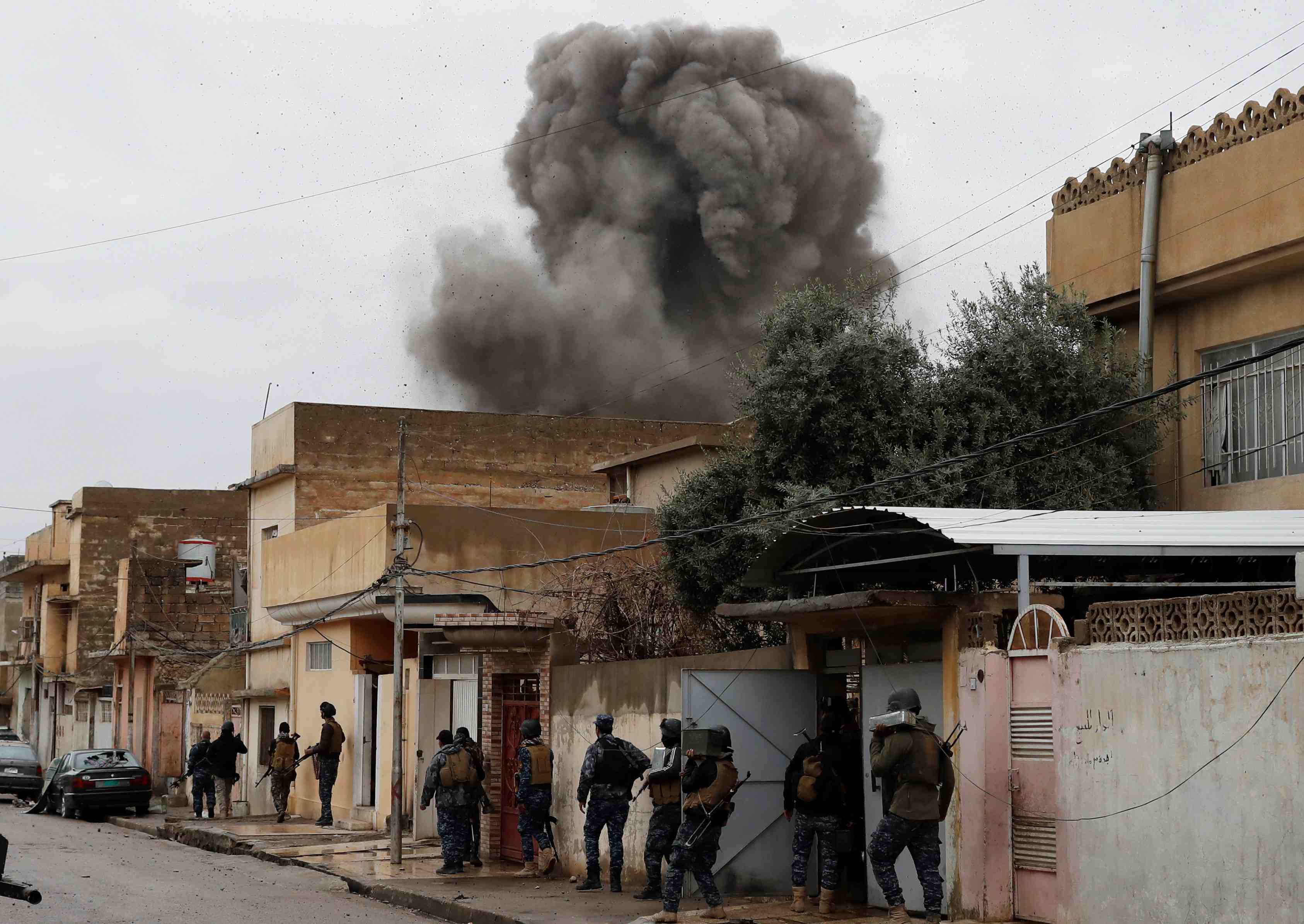 Reprise de l'avancee des troupes de bagdad dans mossoul-ouest