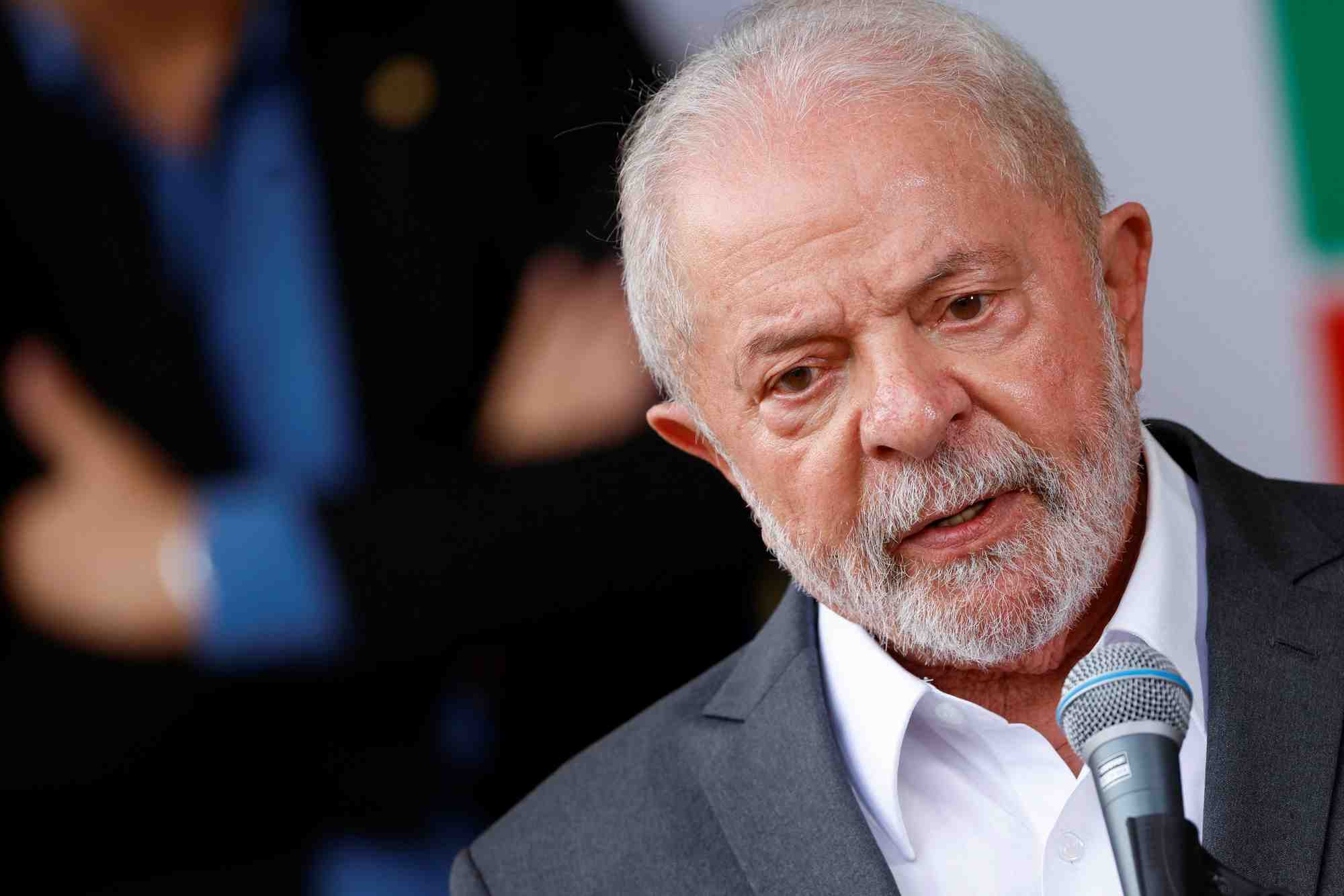 Le president elu du bresil, luiz inacio lula da silva, lors d'une conference de presse a brasilia