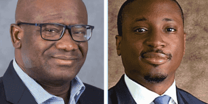 Didier Kla, directeur Orange Business et Broadband, en charge des activités B2B et du développement des offres broadband d'Orange Côte d'Ivoire, et et Franck Kié, associé-gérant au sein du cabinet de conseil Ciberobs Consulting et commissaire général du Cyber Africa Forum (CAF).