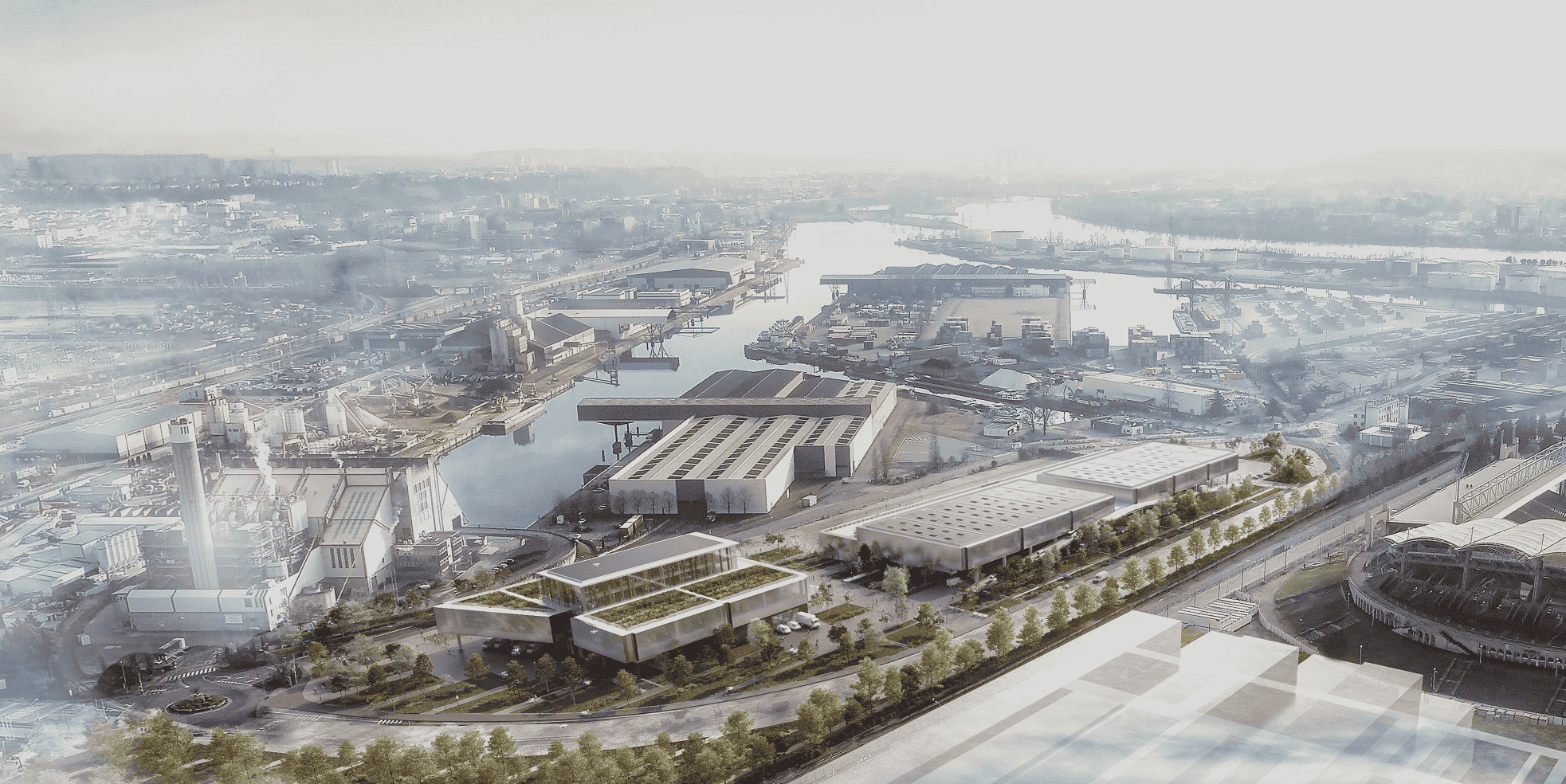 Implanté sur le port Edouard Herriot de Lyon, l'hôtel logistique sera opérationnel fin 2020.