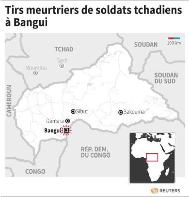 Les soldats tchadiens ouvrent le feu à Bangui, au moins 10 morts
