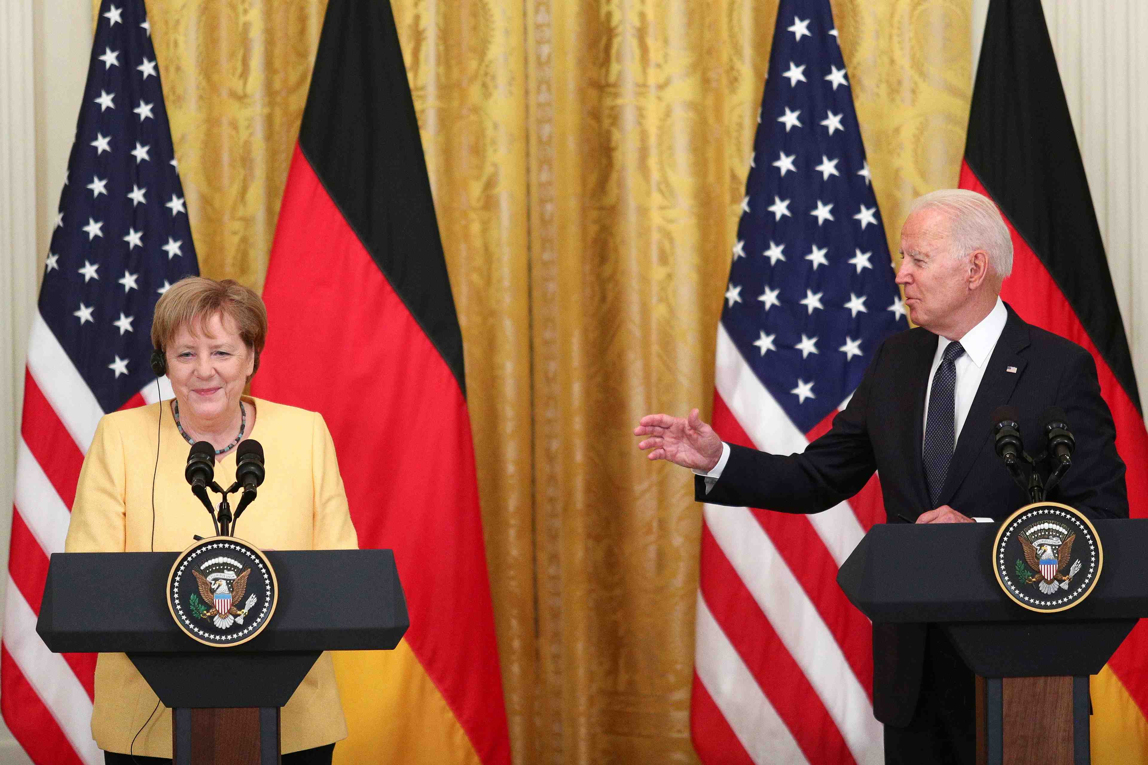Biden et merkel font front commun contre la russie et la chine
