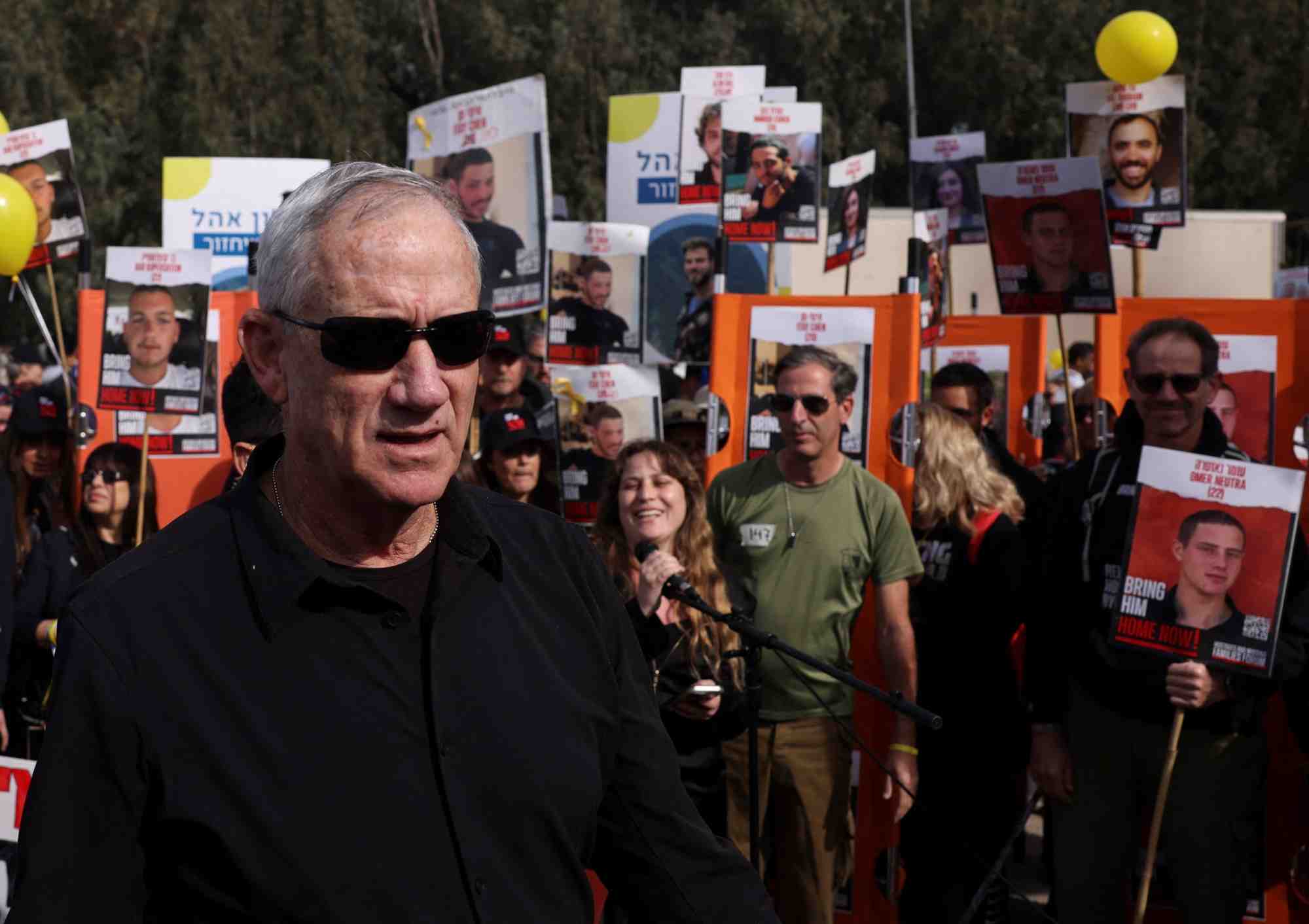 Membre du cabinet de guerre israelien benny gantz, pres de beit shemesh, israel