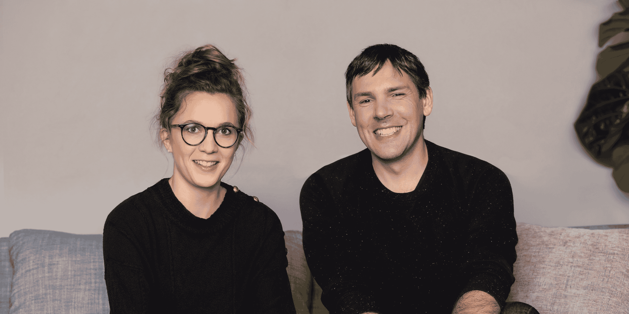 Mathilde Collin, cofondatrice et Pdg de Front, et Laurent Perrin, cofondateur et directeur de la technologie.