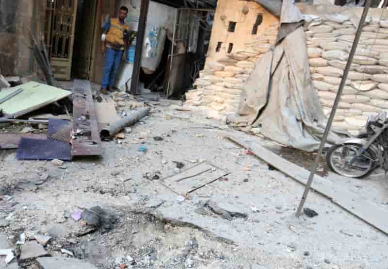 Un hopital touche par des missiles a alep
