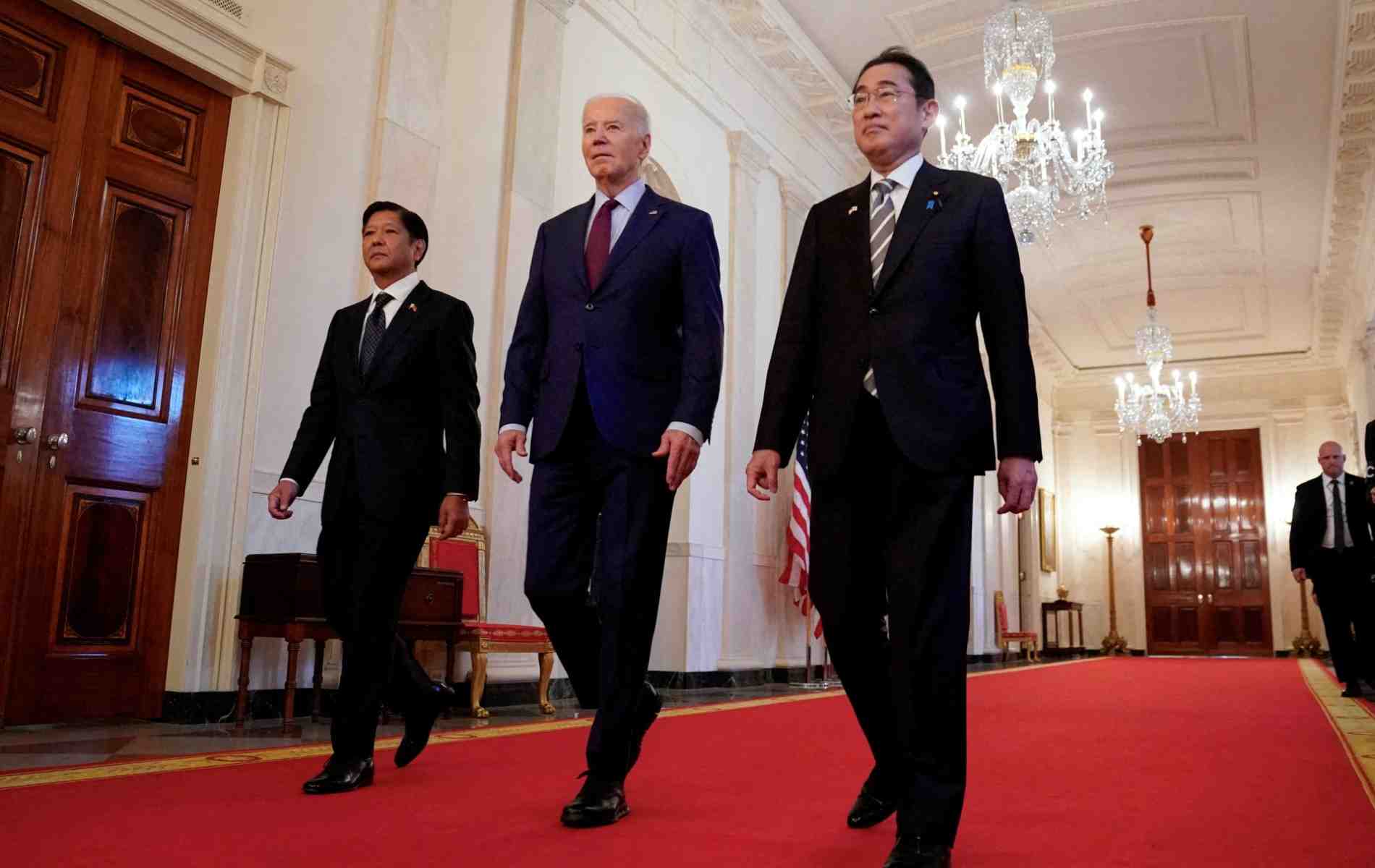 Les dirigeants américain, japonais et philippin étaient réunis lors d'un sommet inédit, jeudi, aux Etats-Unis.