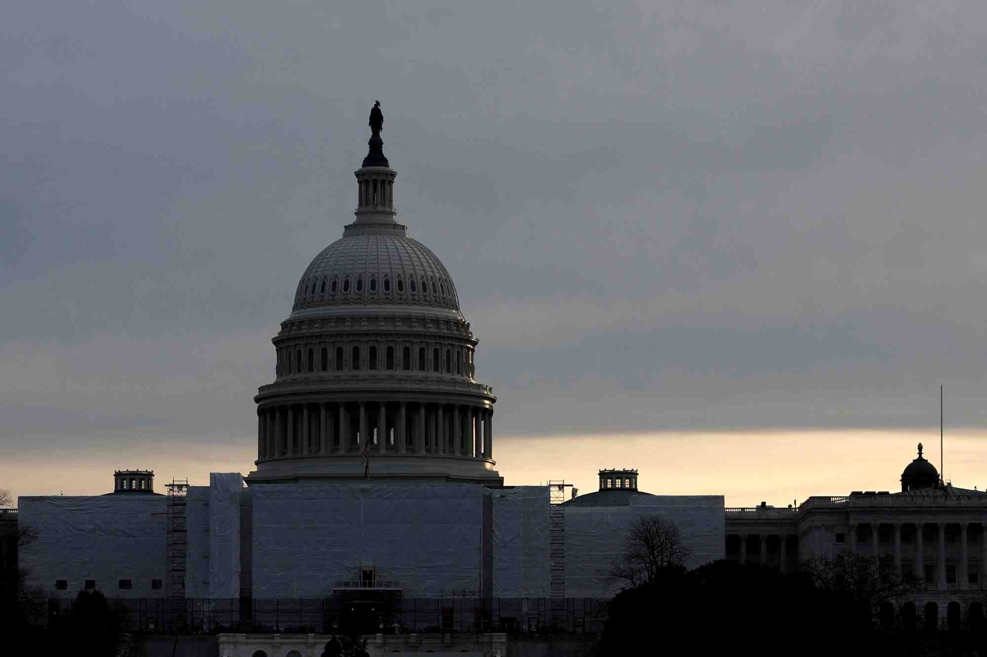 Le dome du capitole des etats-unis a washington