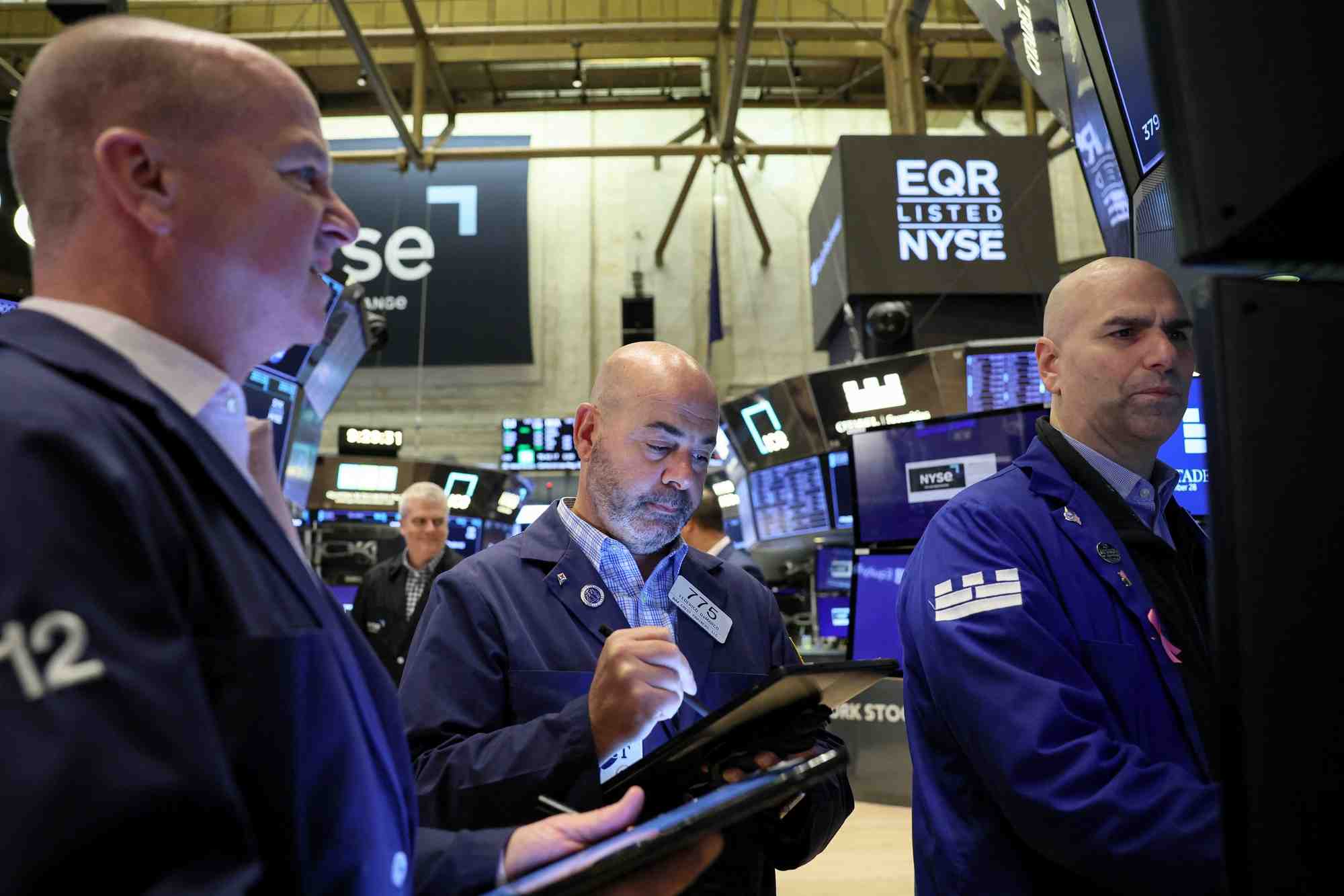 Des traders a la bourse de new york