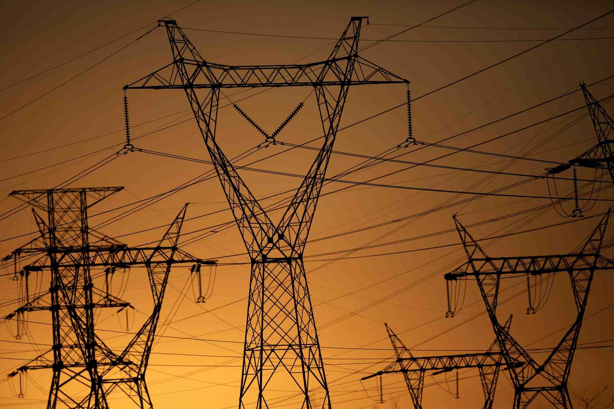 Electricité, pylônes électriques, énergie, Brésil,
