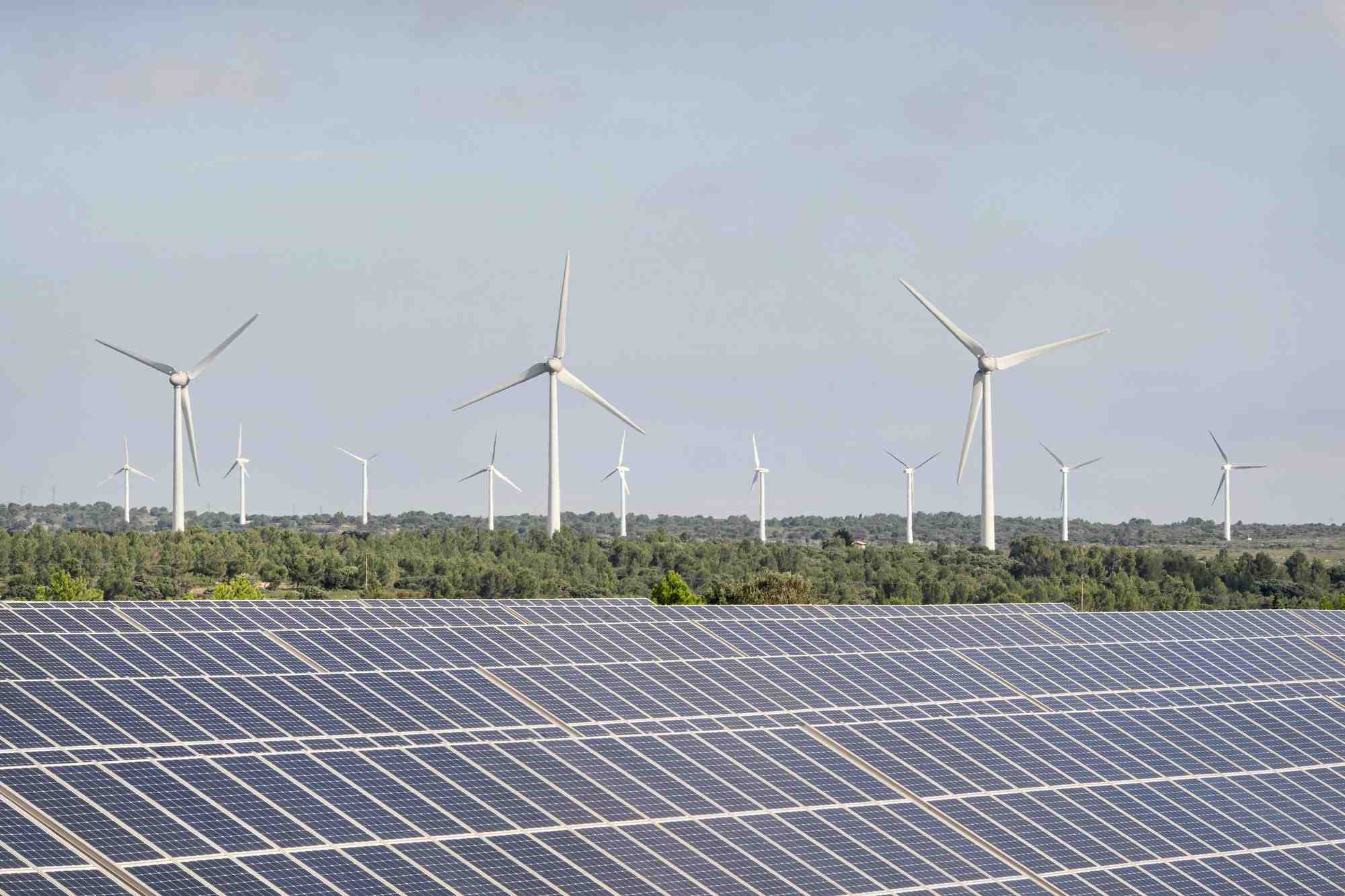 wind farm, solar farm