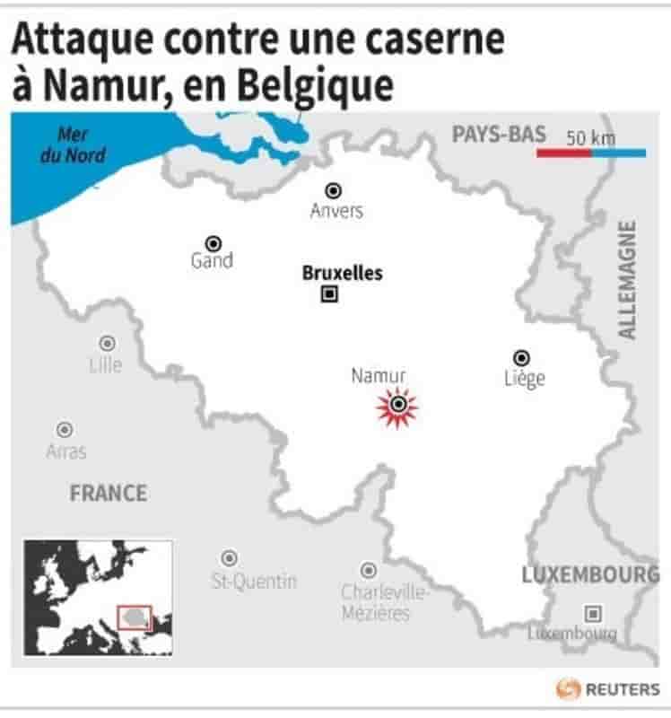 Attaque d'un homme cagoule contre une caserne a namur