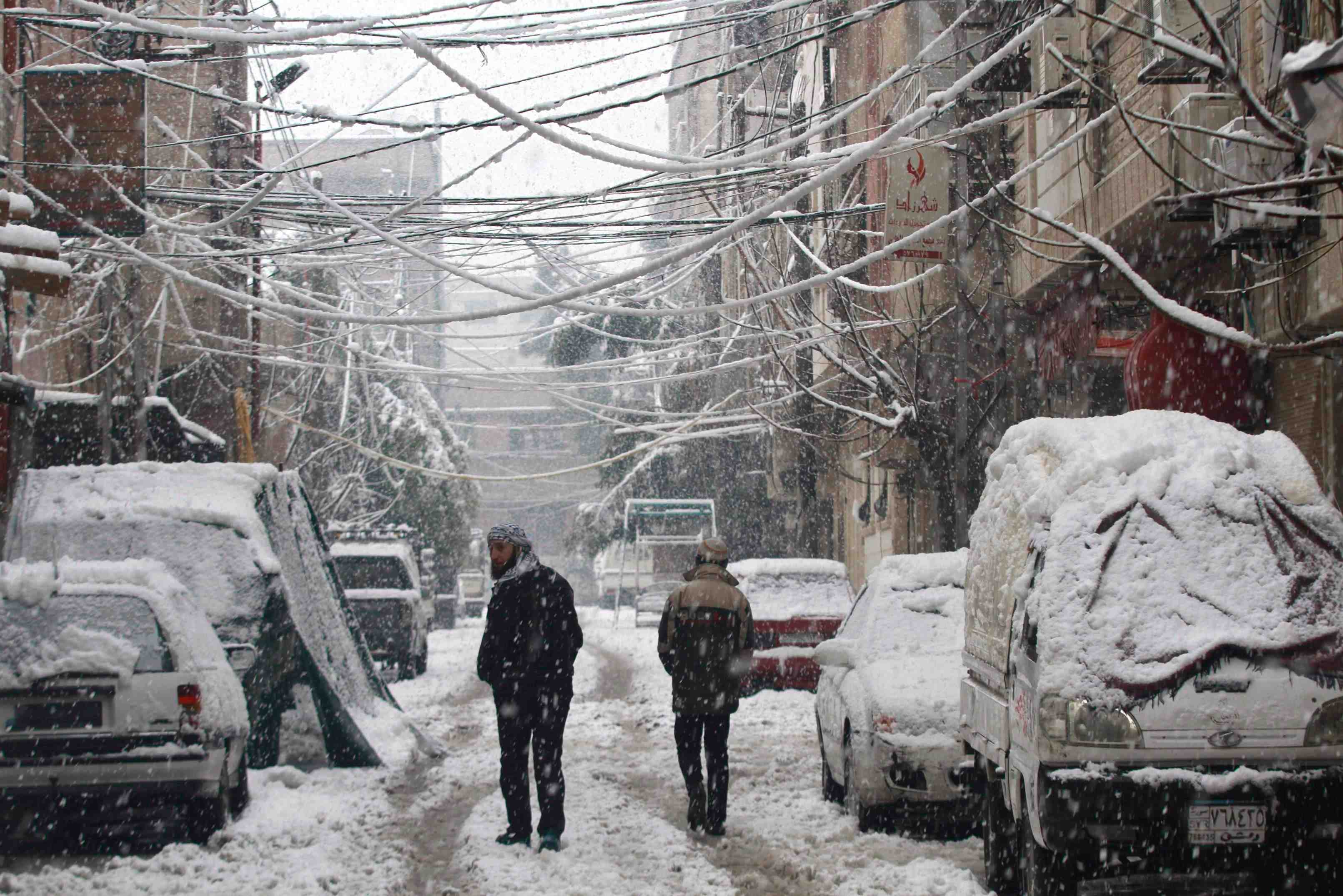Tempete hivernale en syrie, premiere journee sans mort au combat depuis trois ans