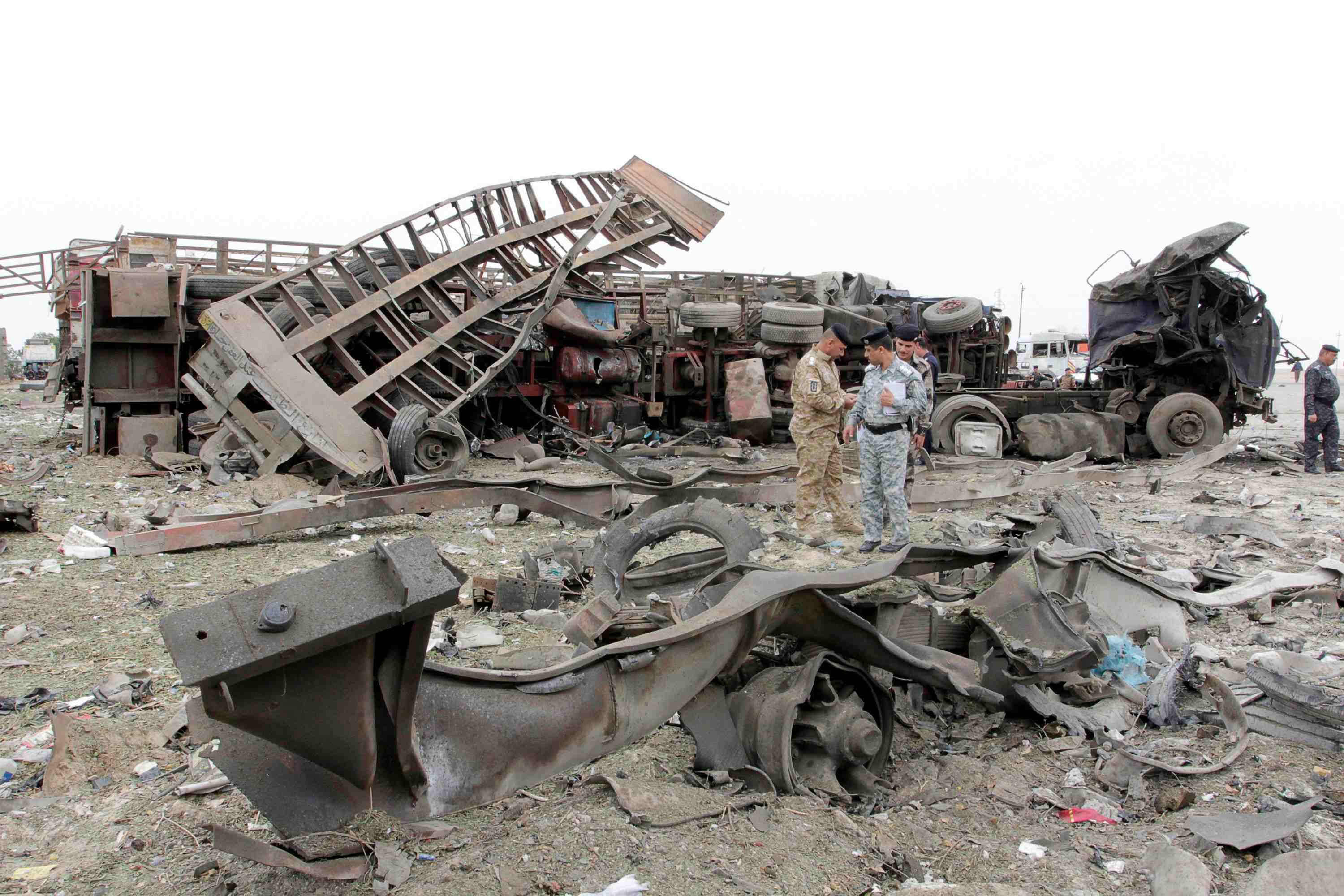 Explosion d'un camion piege dans le sud de l'irak