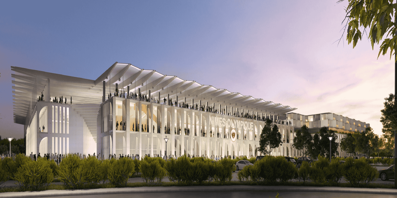 Visuel d'architecte du futur stade nîmois