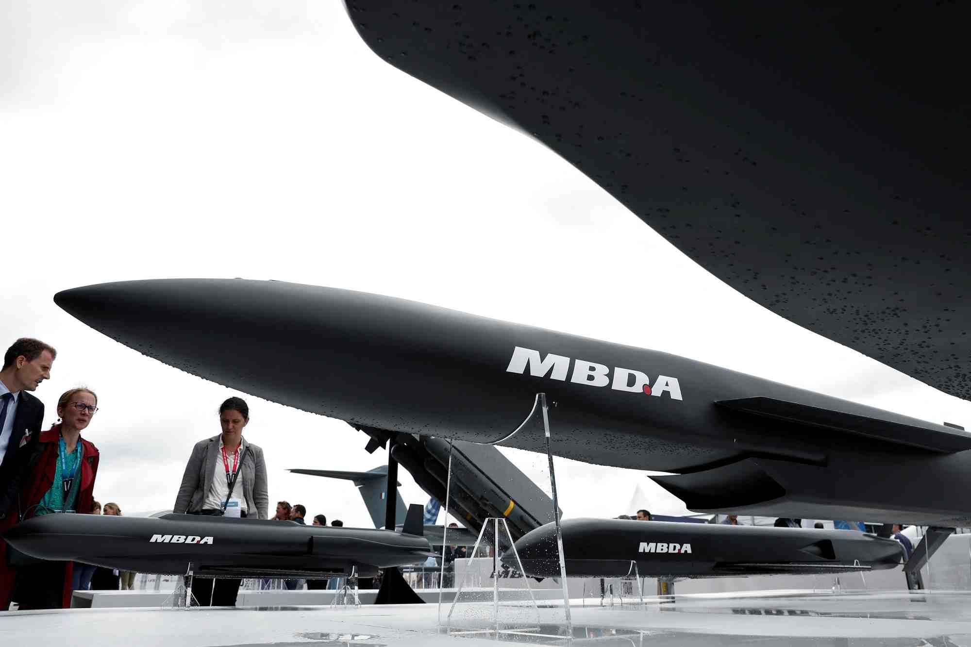 Un futur concept de missile fabrique par mbda presente au salon du bourget