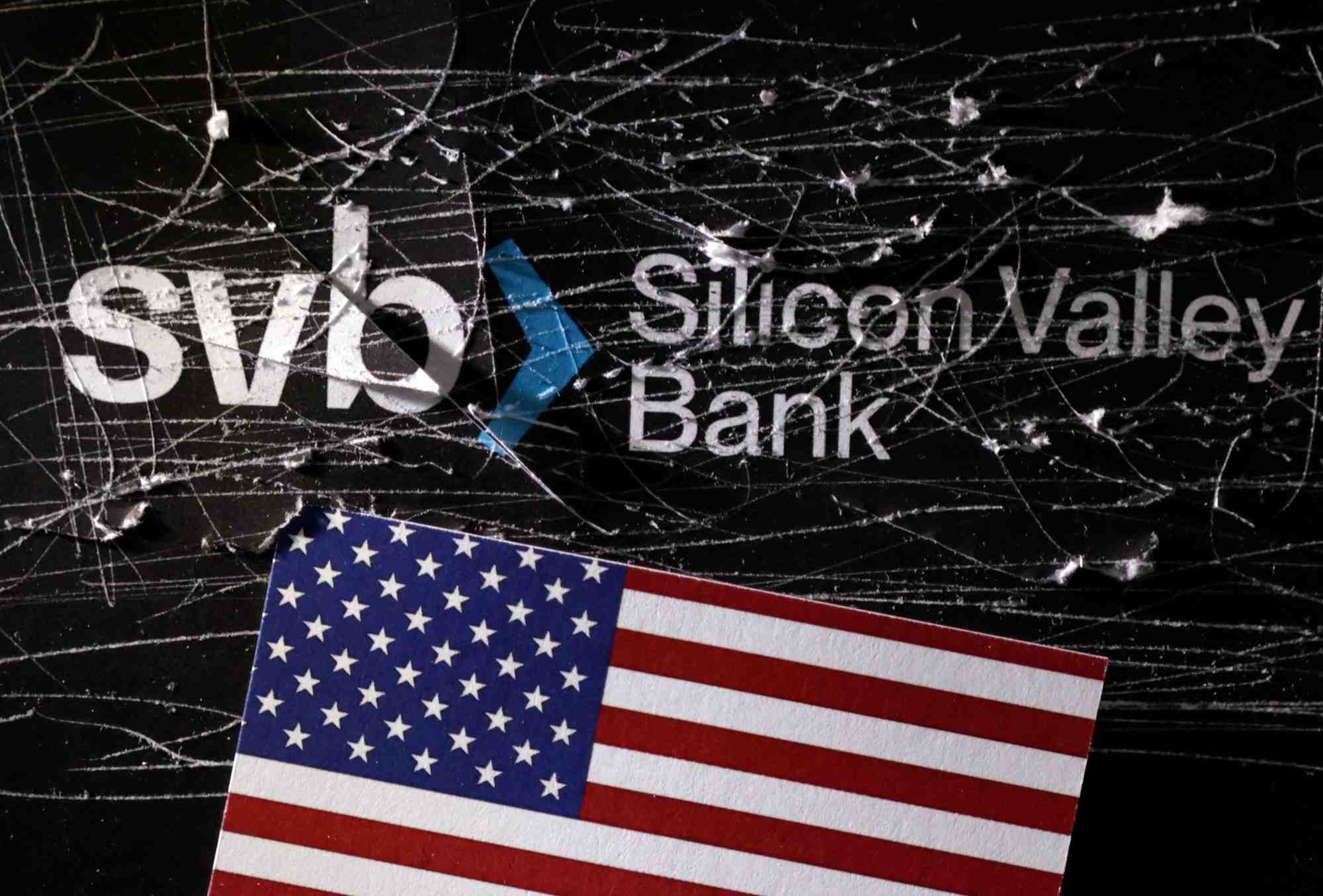 Illustration du logo detruit de sillicon valley bank