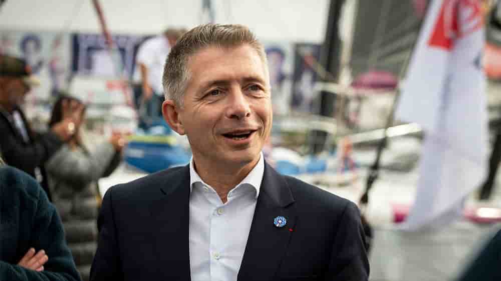Gil Avérous, maire de Châteauroux, en novembre 2024 lors du départ de la 10e édition du Vendée Globe.