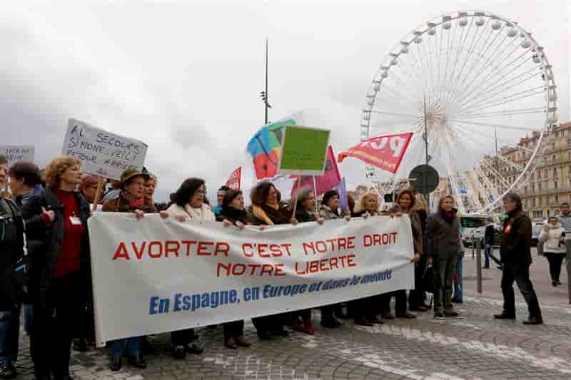 Manifestations en France contre la loi anti-IVG espagnole