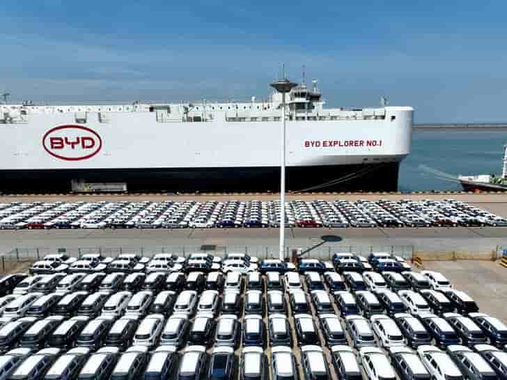 Photo d'archives: vehicules electriques byd au port de lianyungang