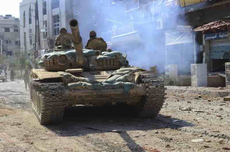 Offensive de l'armee syrienne pres de la frontiere israelienne