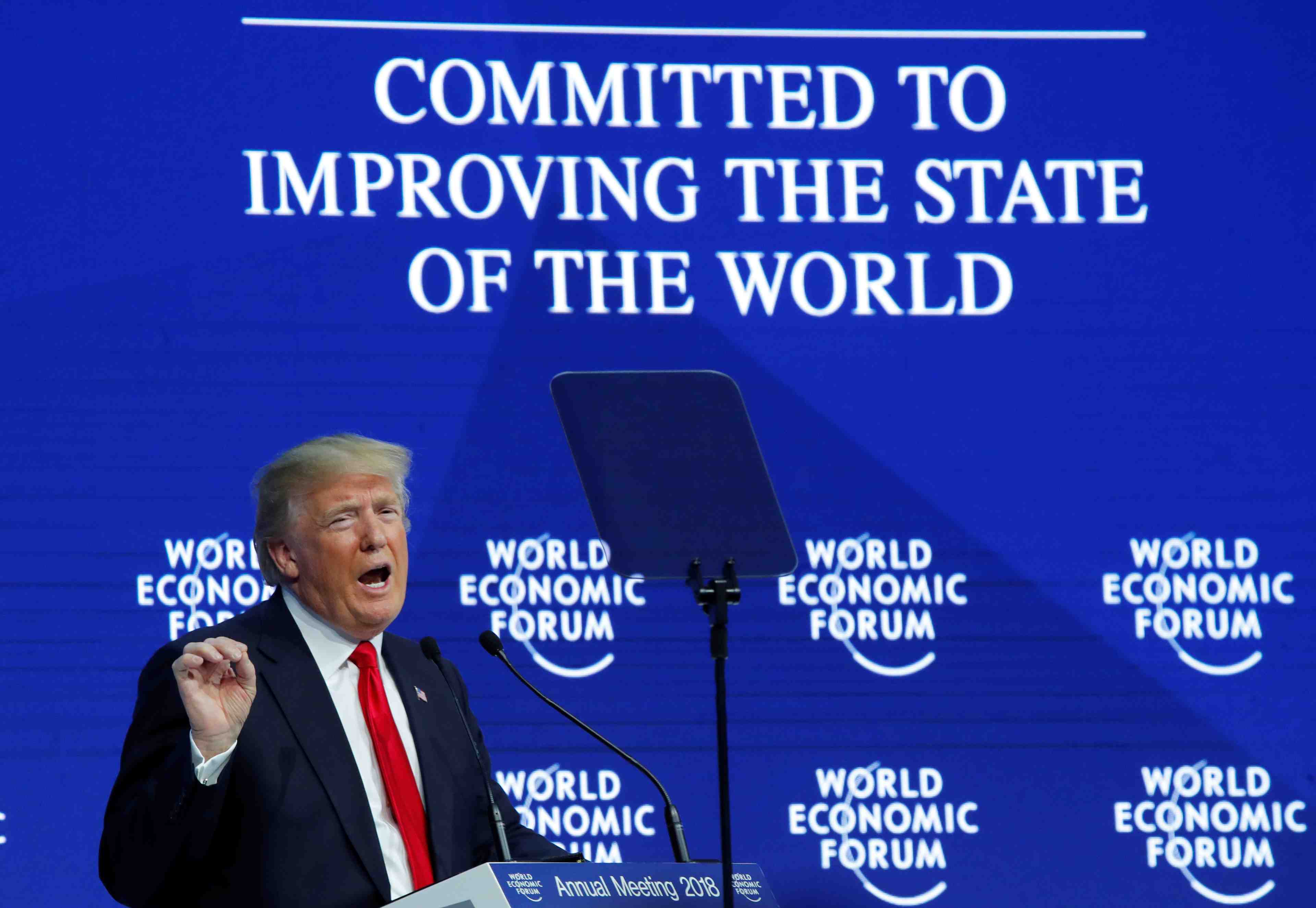 Trump, Davos 2018, WEF, Forum économique mondial,