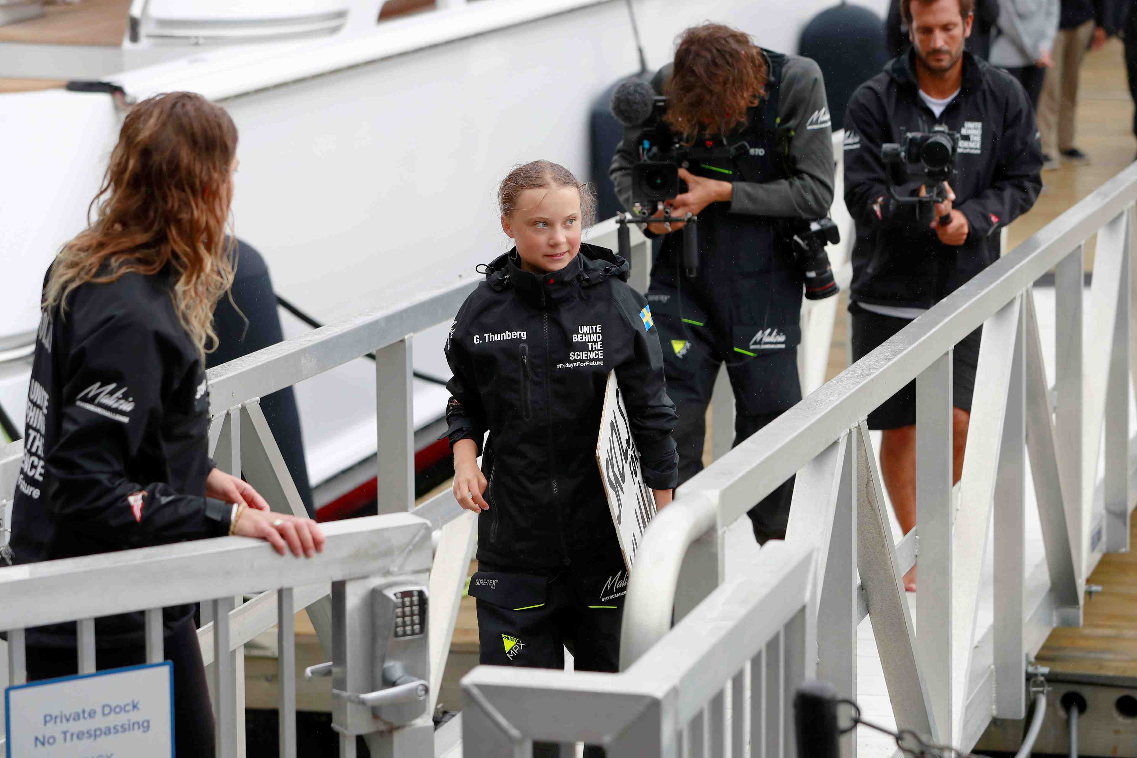 Greta thunberg est arrivee a new york a la voile apres 14 jours de voyage