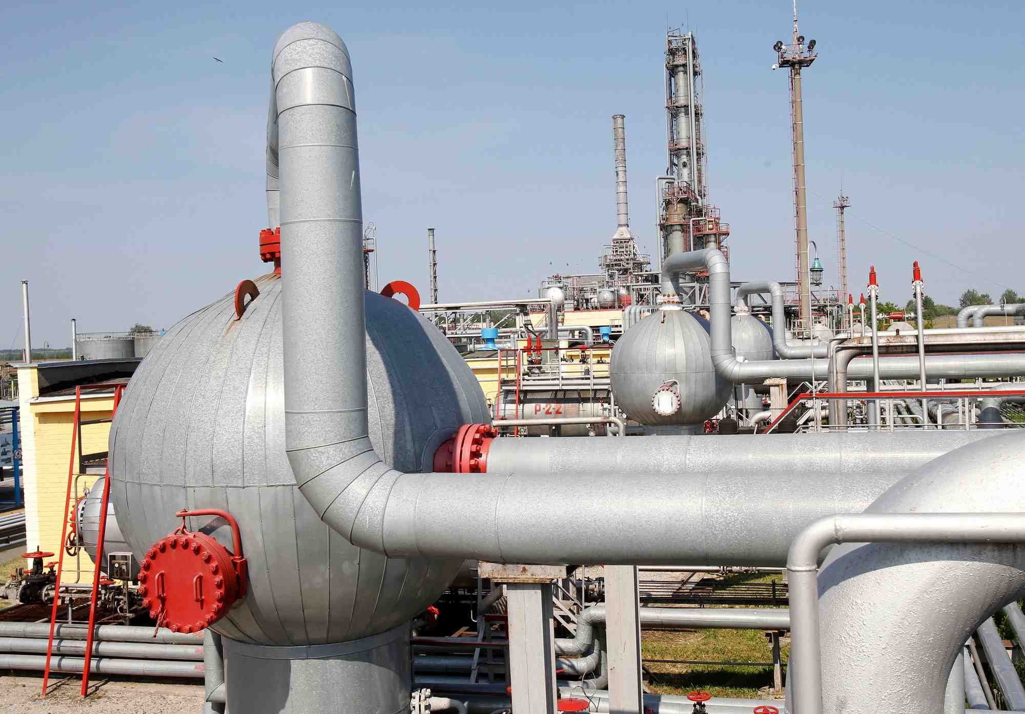 Un point de concentration de gaz a soloha, proche de kiev