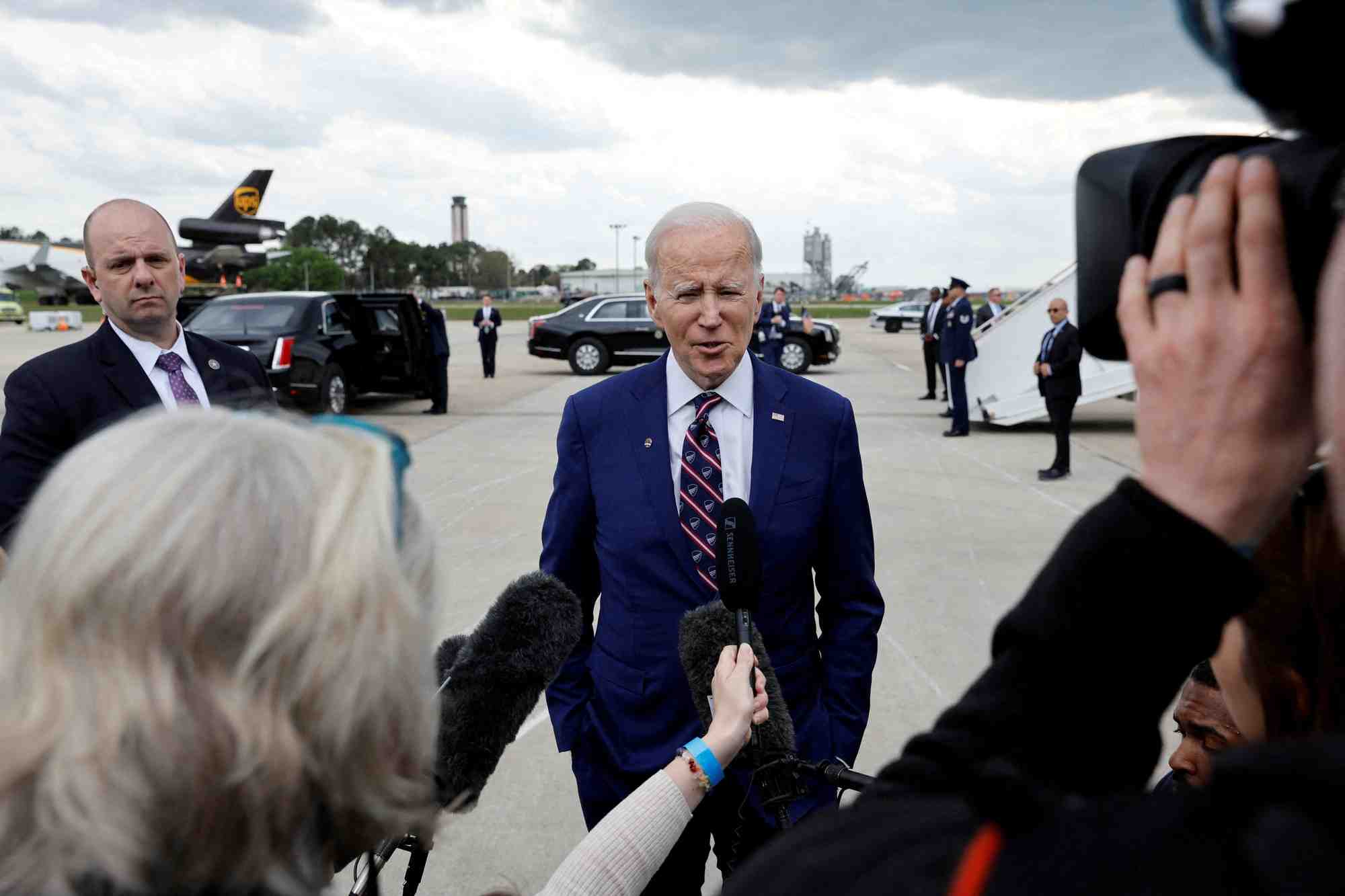 Le president americain joe biden se rend en caroline du nord