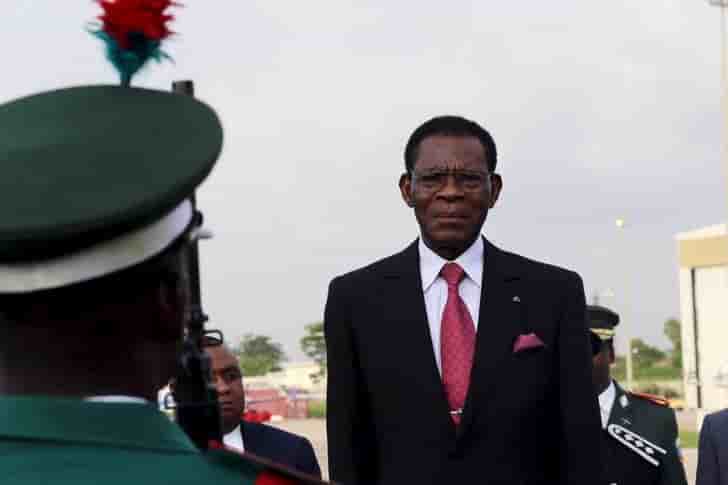 Le president de la guinee equatoriale obiang nguema reelu a 93,7 %