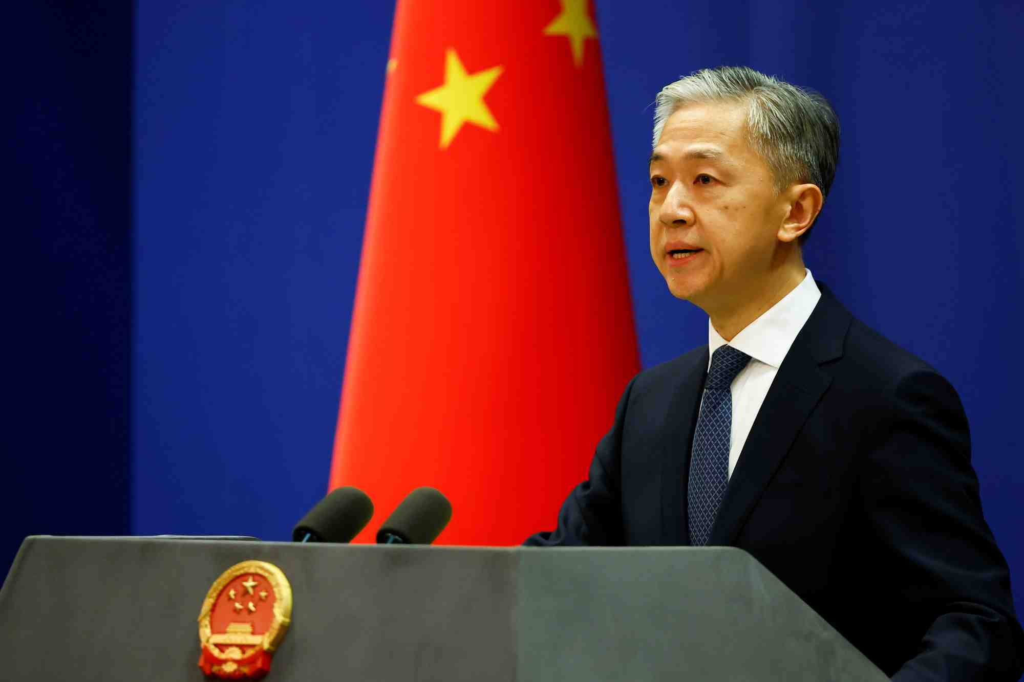 Le porte-parole du ministere chinois des affaires etrangeres wang wenbin