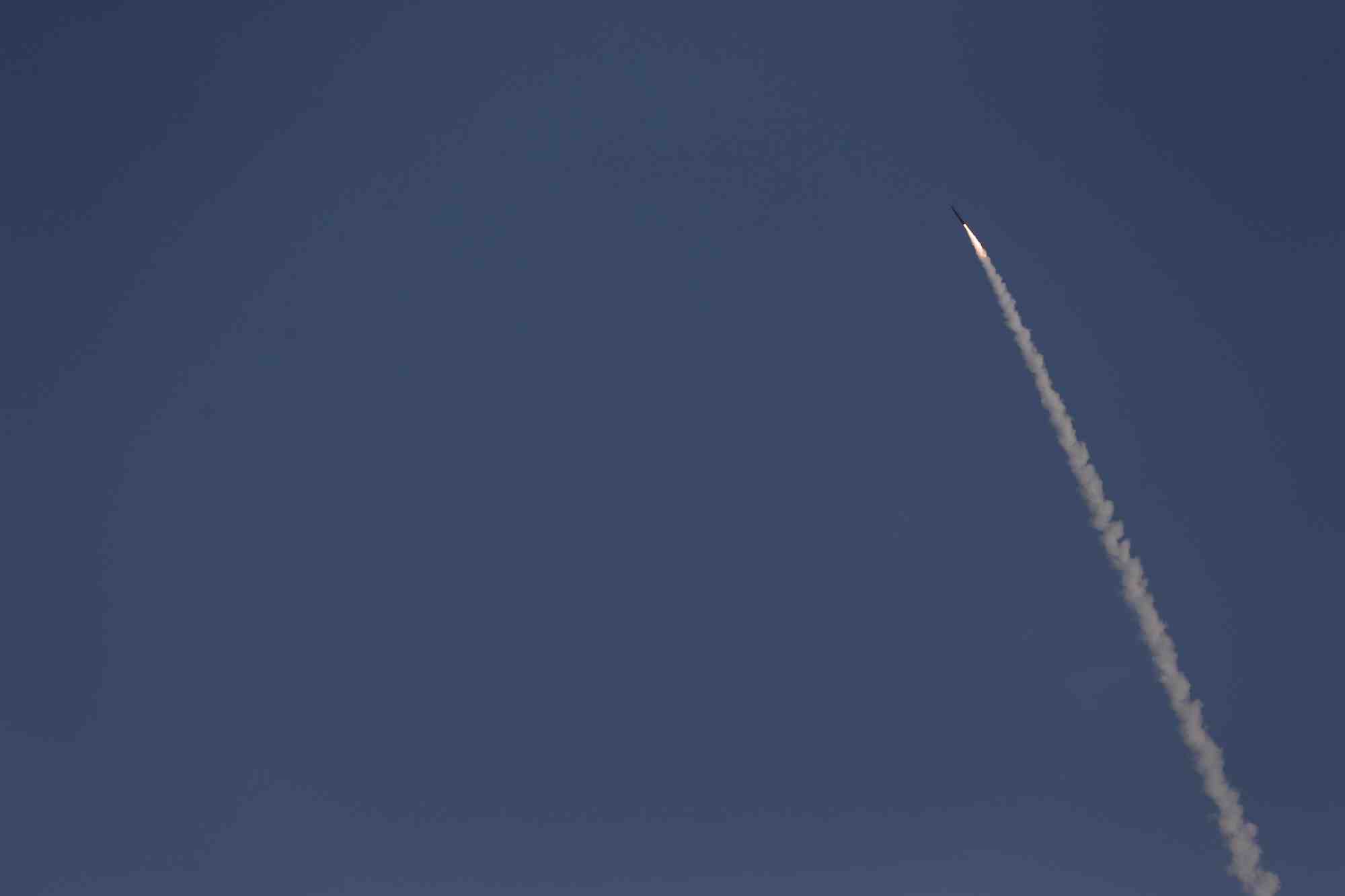 Un intercepteur de missiles balistiques "arrow 3" pres d'ashdod, en israel