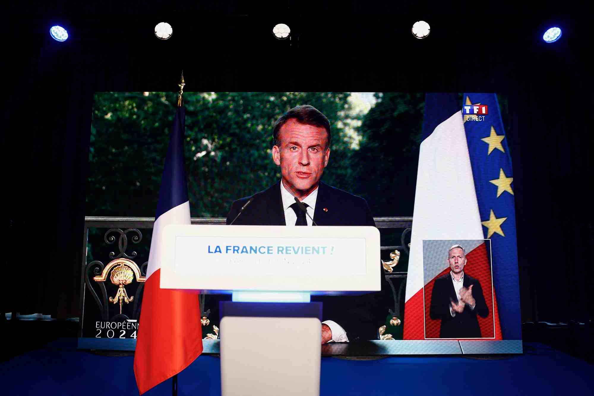 Emmanuel Macron a convoqué des élections législatives les 30 juin et 7 juillet après la victoire écrasante de l'extrême droite aux élections européennes.