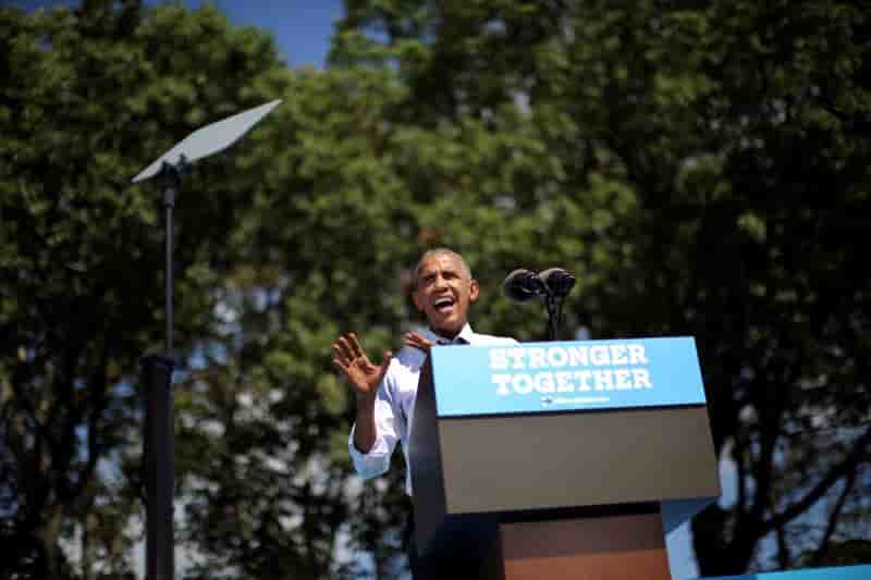 Obama fait campagne pour clinton en son absence