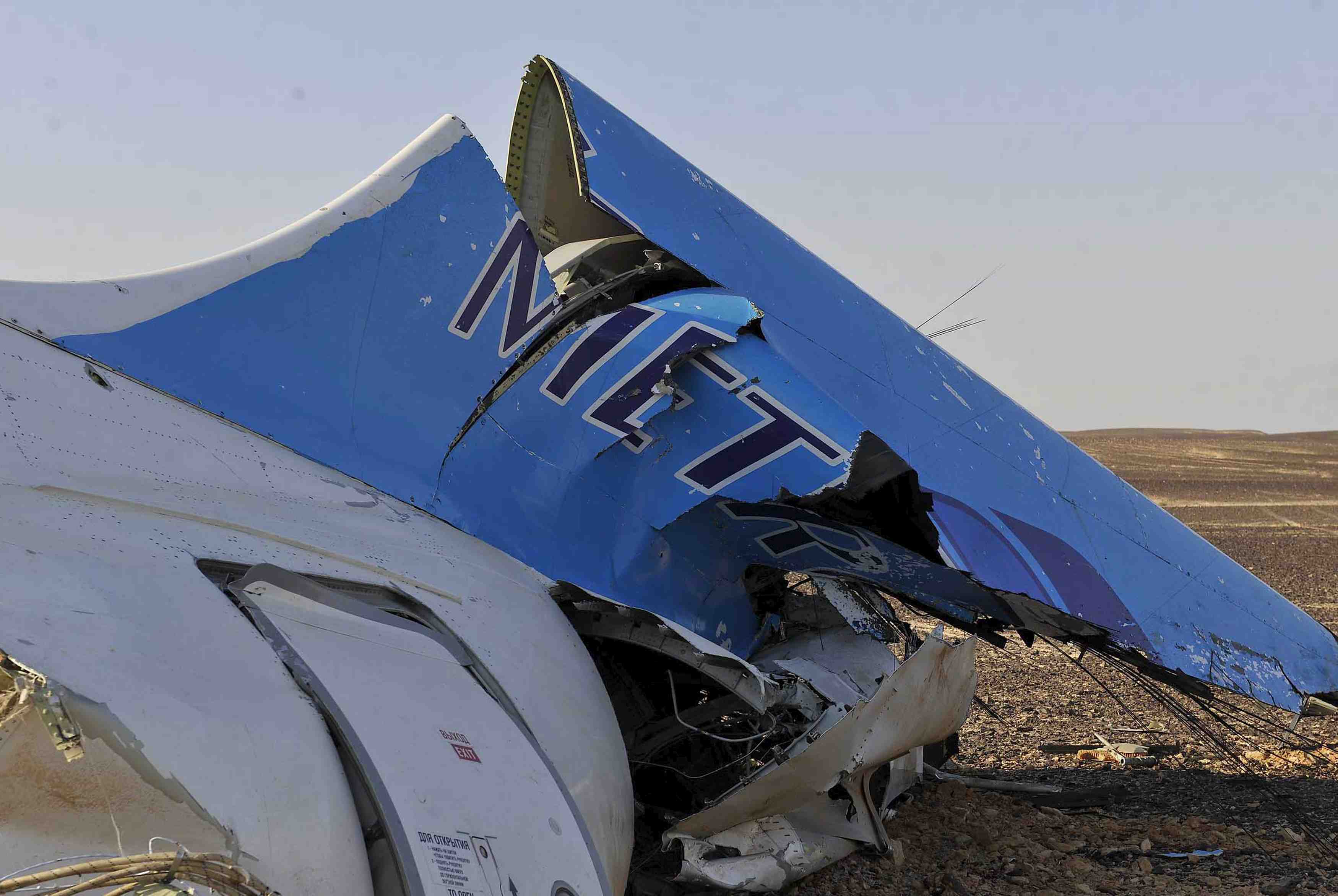Le caire ne voit pas de preuve d'un acte terroriste dans le crash de l'avion russe