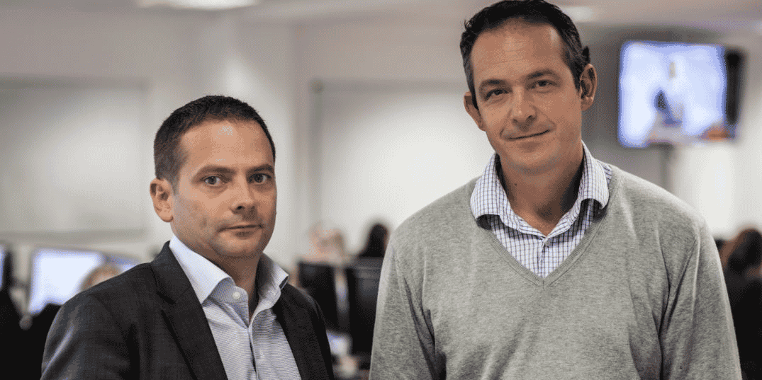 Les cofondateurs et co-directeurs généraux de la Fintech britannique Ebury, Salvador Garcìa et Juan Lobato.