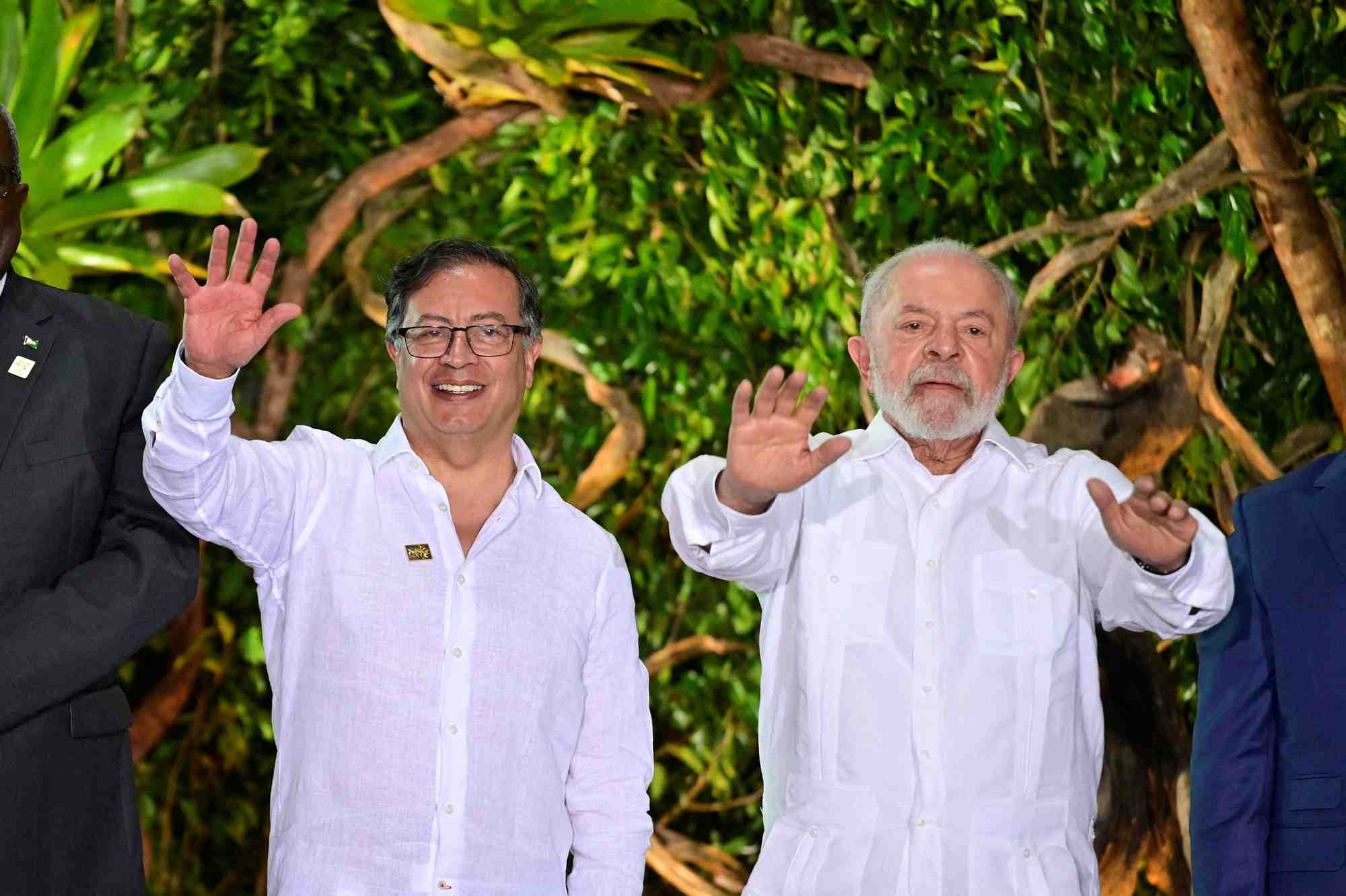 Les presidents colombien et bresilien gustavo petro et lula