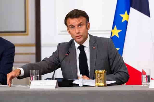 Emmanuel Macron lors de son intervention avant le conseil des ministres ce vendredi 21 juillet.