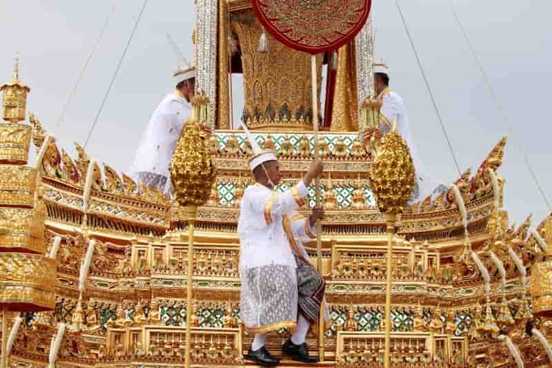 Ceremonie de cremation a bangkok, un an apres la mort de bhumibol