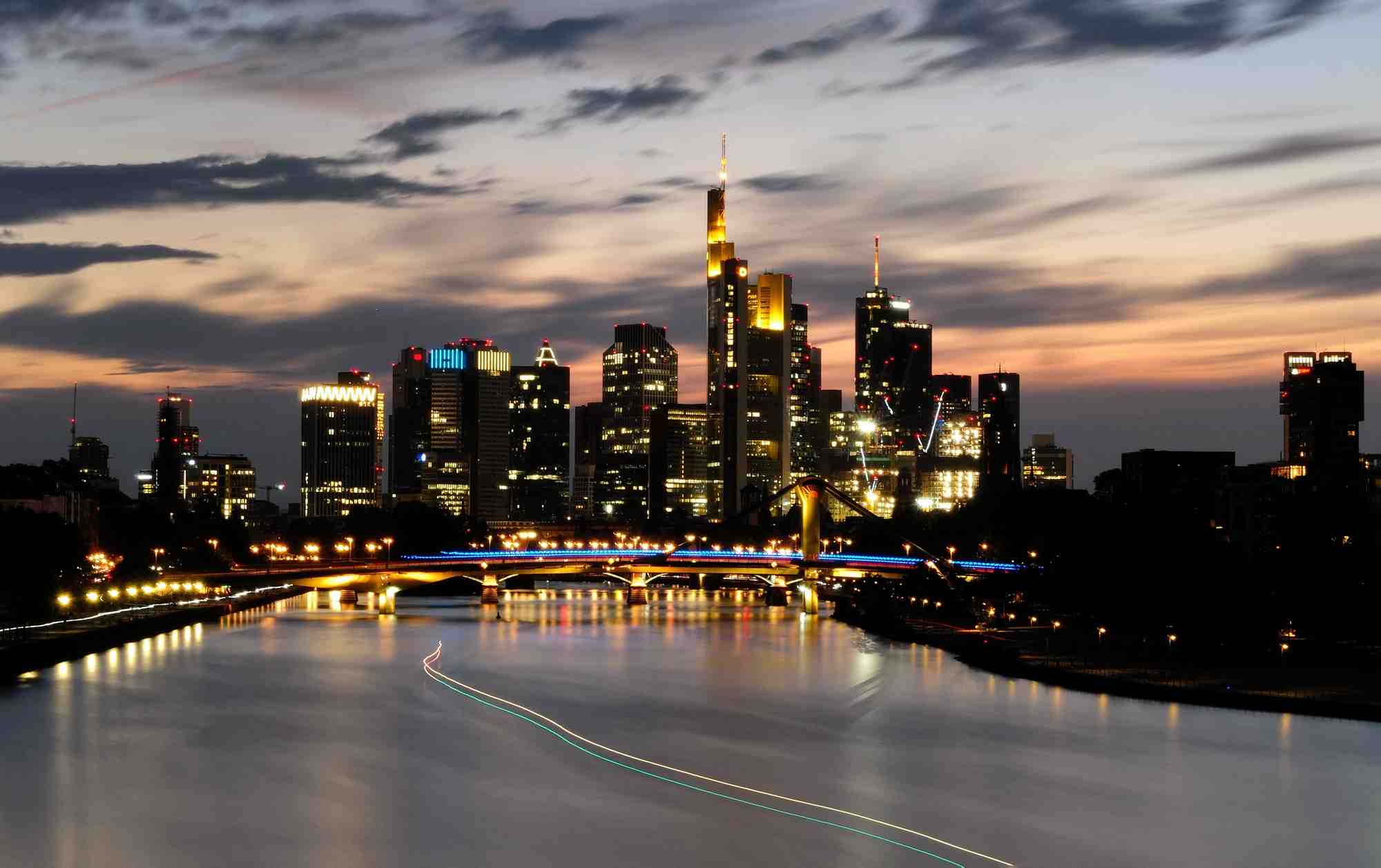 L'horizon de francfort, allemagne