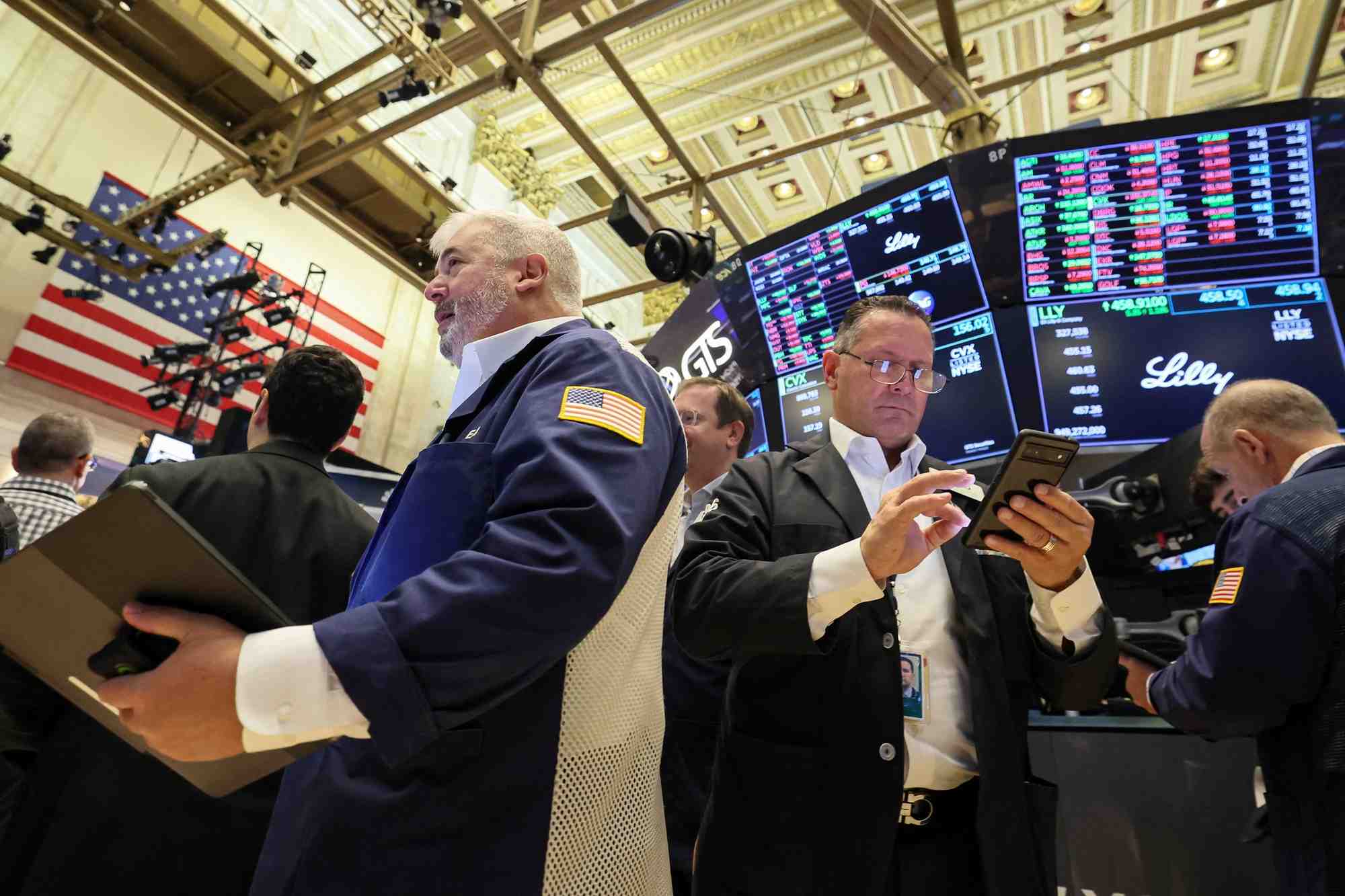 Des traders a la bourse de new york