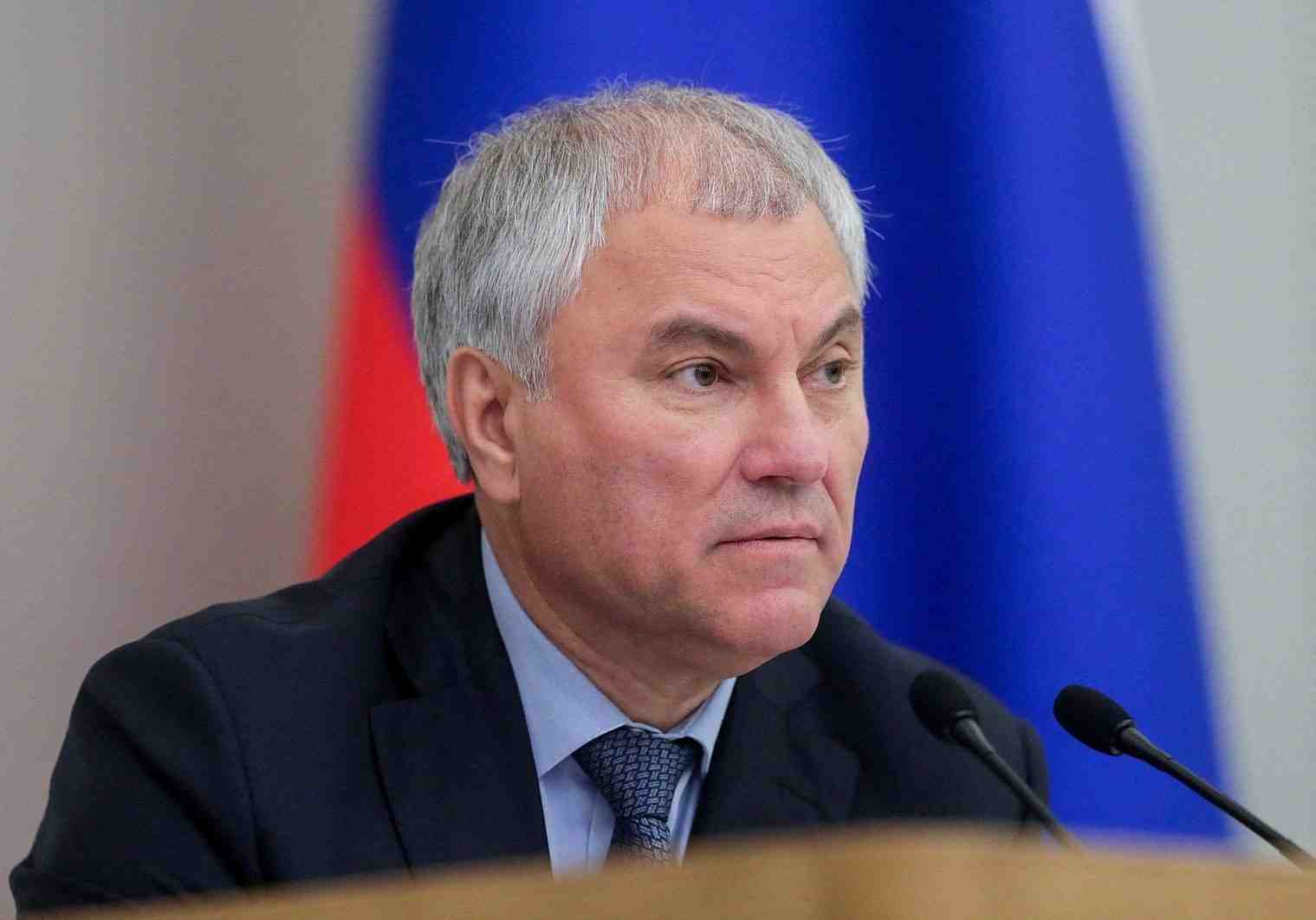 Le president de la douma d'etat russe, viatcheslav volodine