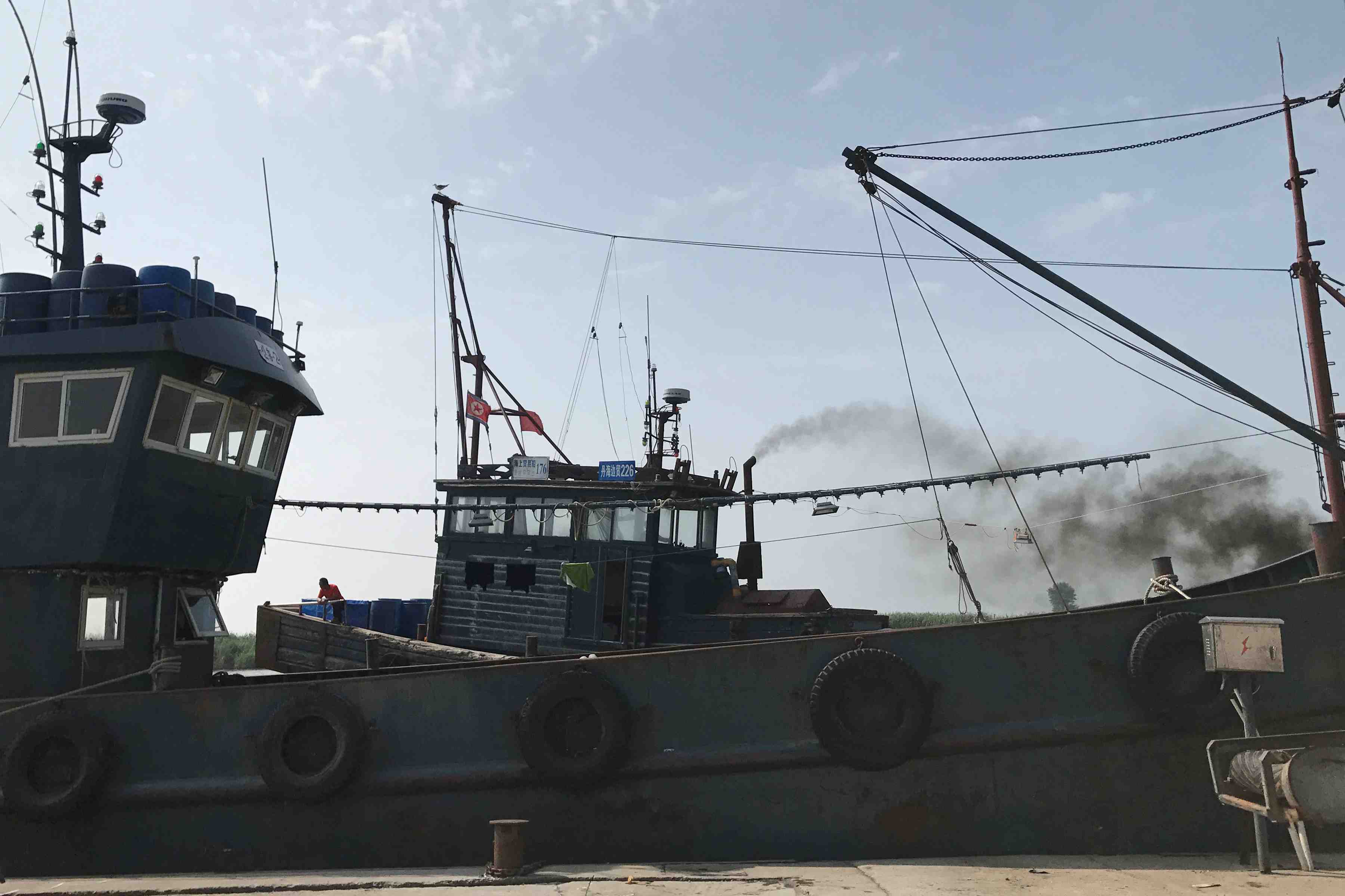 A la frontiere sino-coreenne, le commerce de produits de la mer tourne deja au ralenti