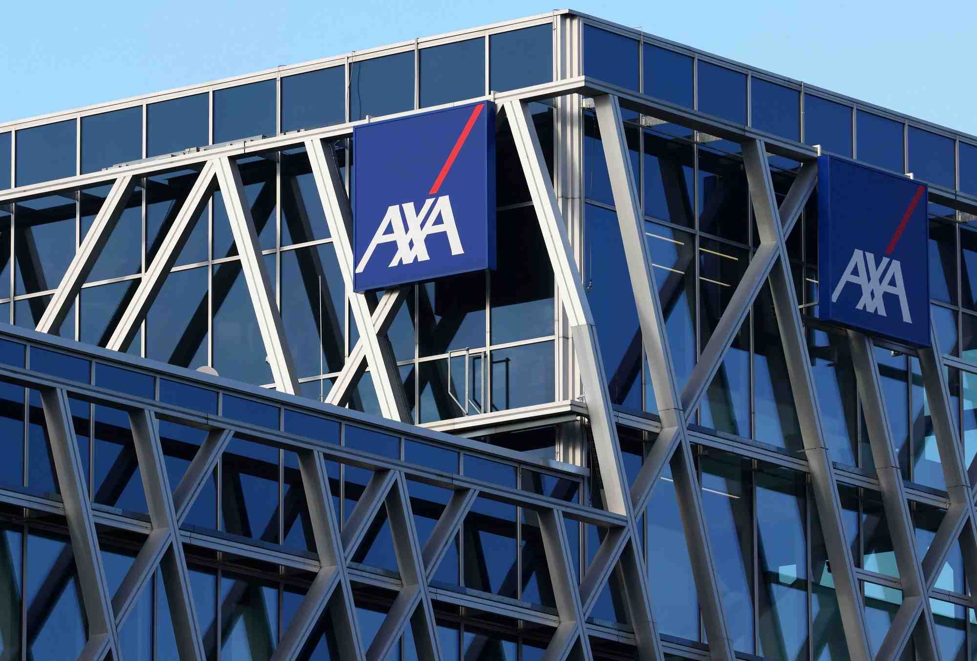 Le logo axa a bruxelles