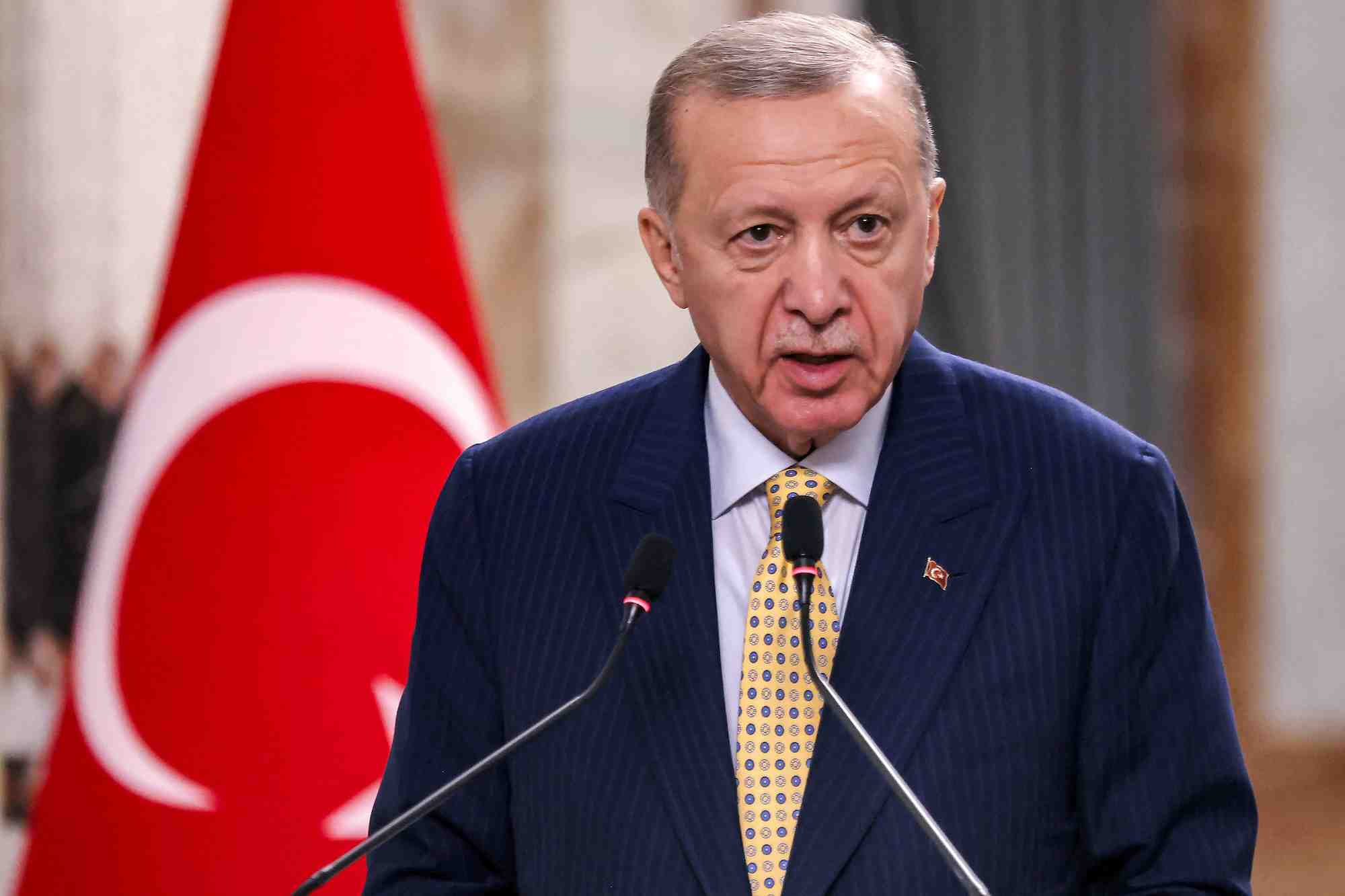 Le president turc erdogan en visite en irak