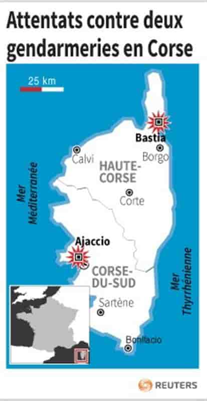 Attentats contre deux gendarmeries en Corse
