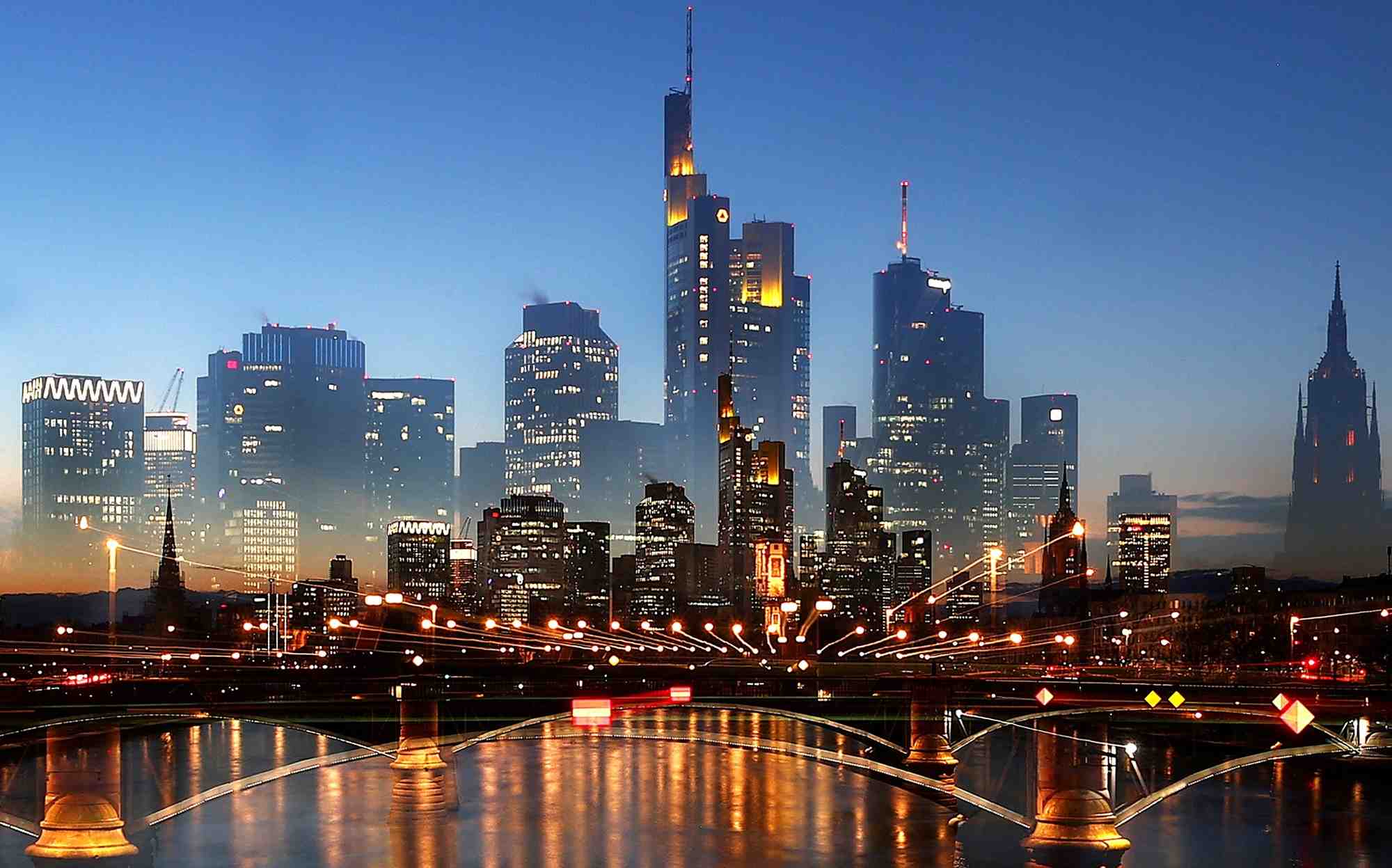 La skyline du quartier financier de francfort