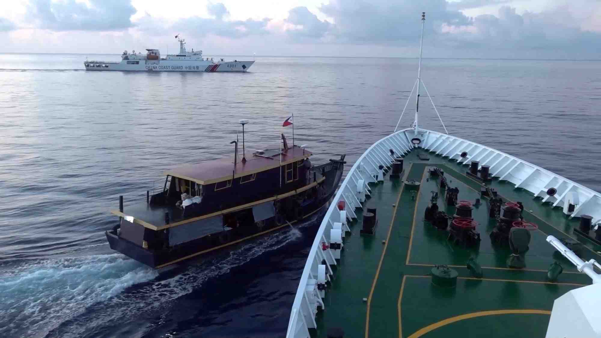 Collision entre un bateau philippin et un navire des garde-côtes chinois, en mer de Chine méridionale (Photo d'illustration).
