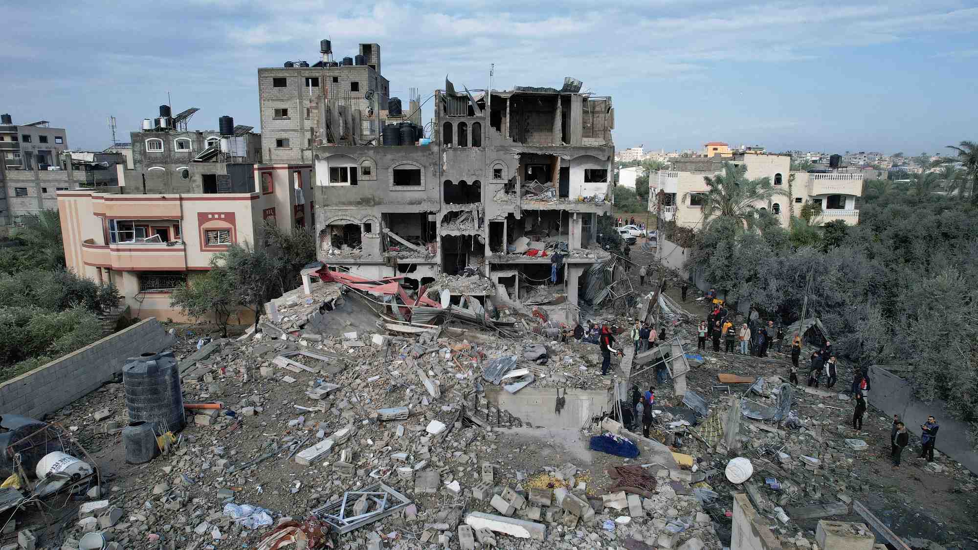 Le site de frappes israeliennes, dans le centre de la bande de gaza