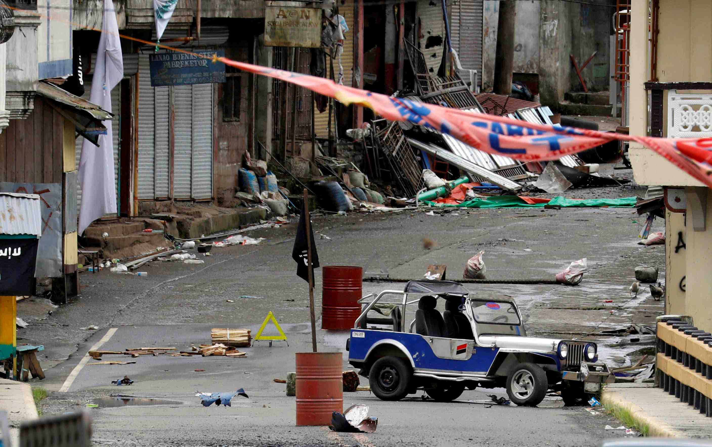 Marawi, aux philippines, toujours occupee par des islamistes